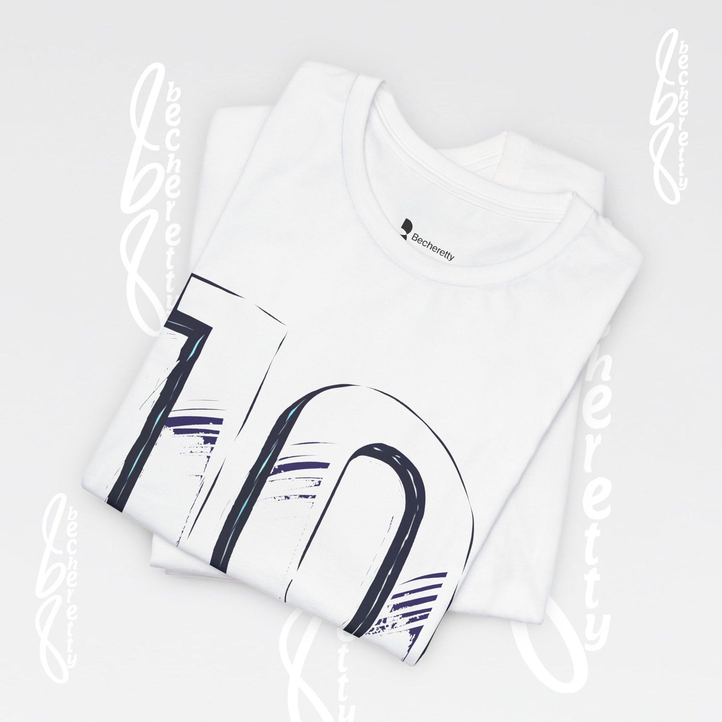 Stylish Unisex Tee - Number 10 - Casual Everyday Wear, Unique Gift Sports Lovers, Becheretty Graphic, Team Spirit