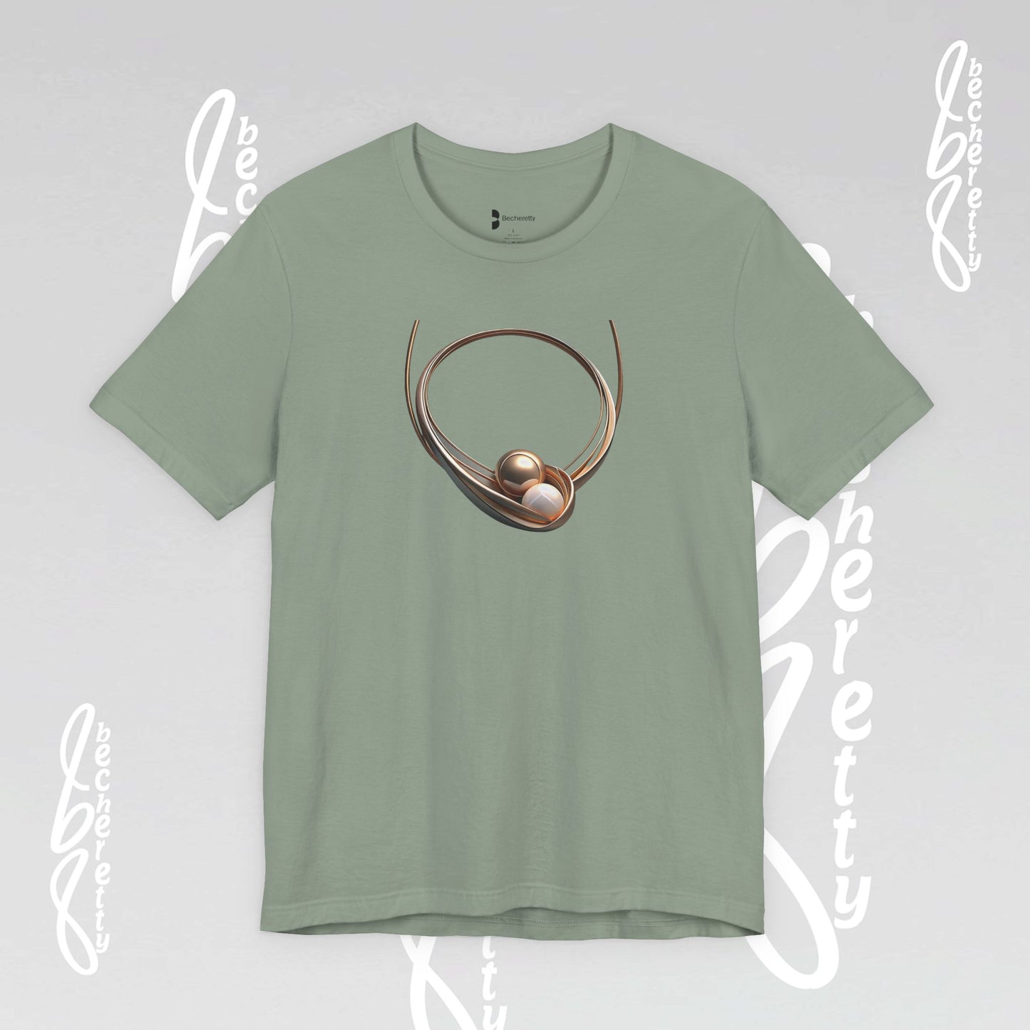 Elegant Pearl-Inspired - Graphic Tee Becheretty - Casual T-Shirt, Gift for Her, Stylish Summer Wear, Unique Fashion Statement