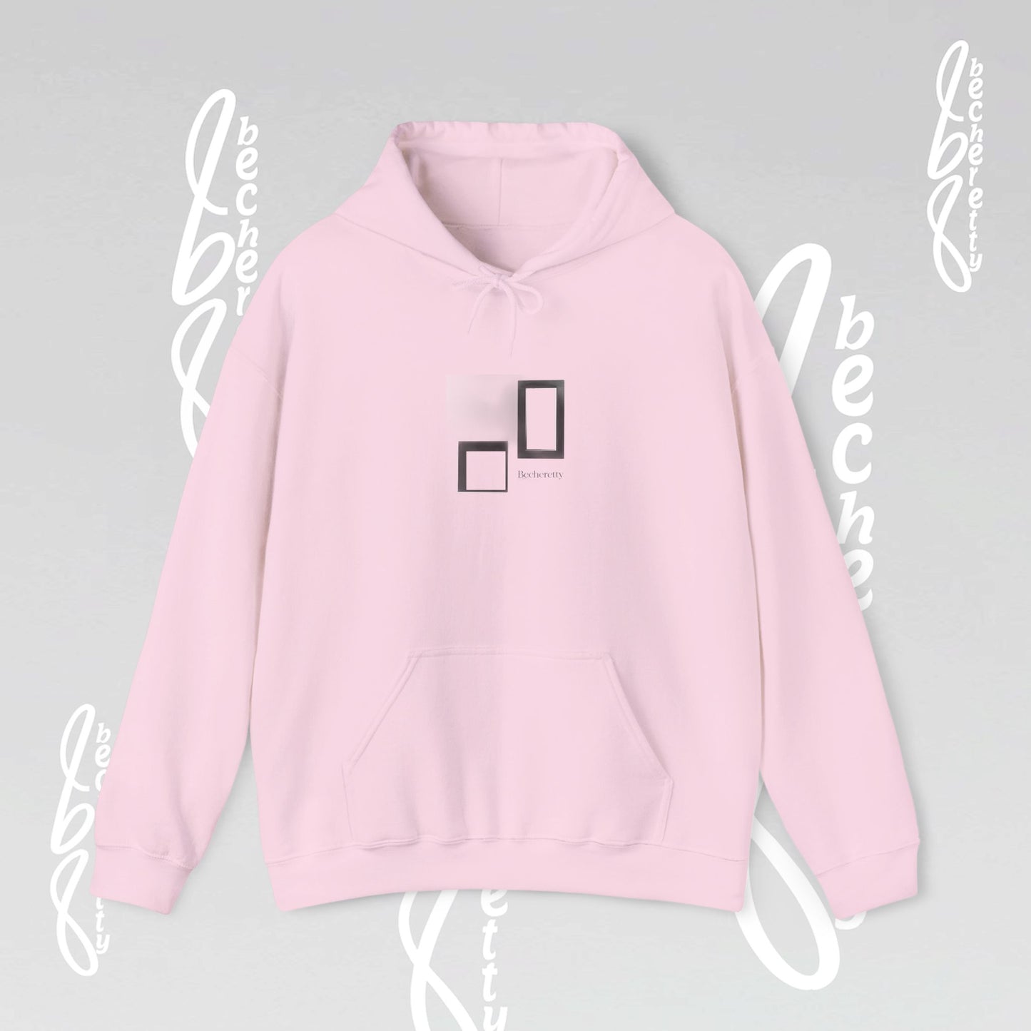 Hooded Minimalist Design Becheretty - Unisex, Pixel Void Line
