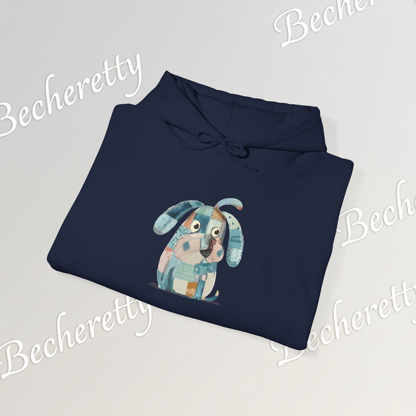 Cute Watercolor Dog Hoodie - art Graphic Becheretty - Colorful Puppy Sweatshirt