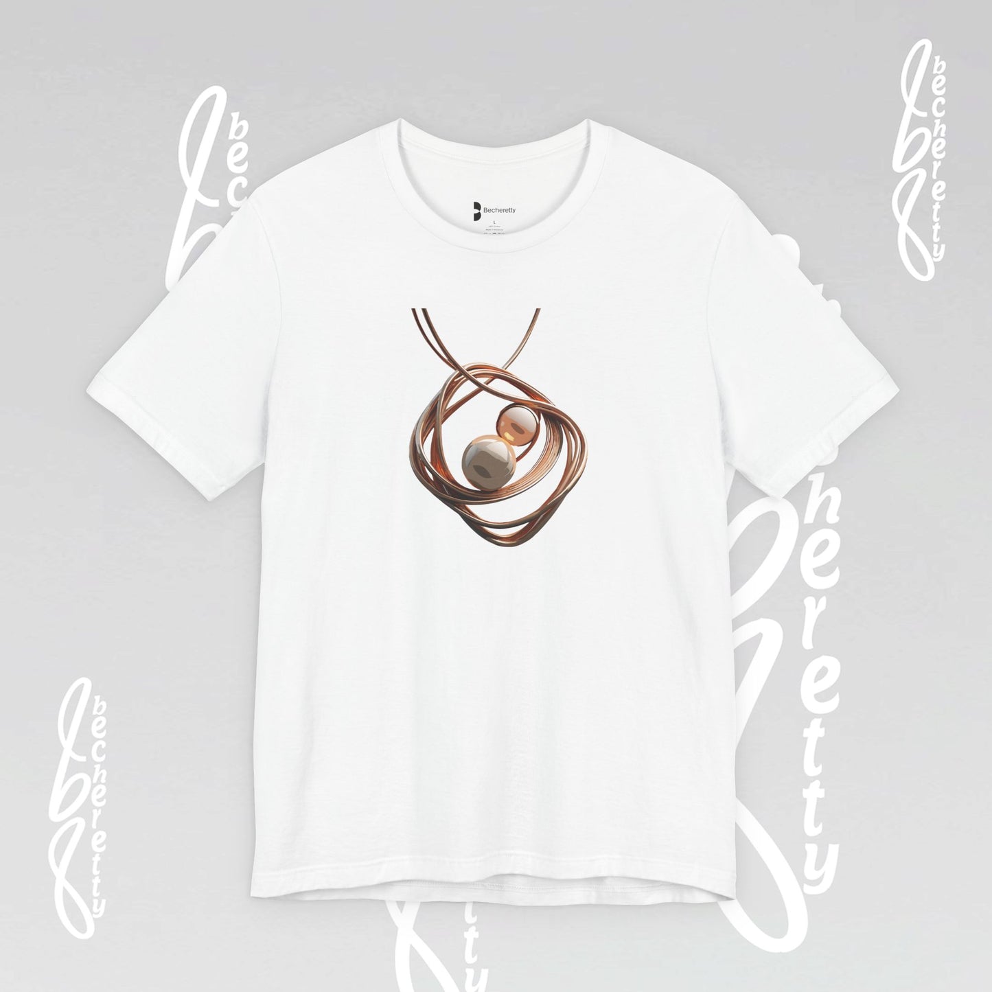 Art Lovers - Necklace t-Shirt Becheretty Casual Wear, Everyday Fashion - Unique Style, Graphic T-Shirt