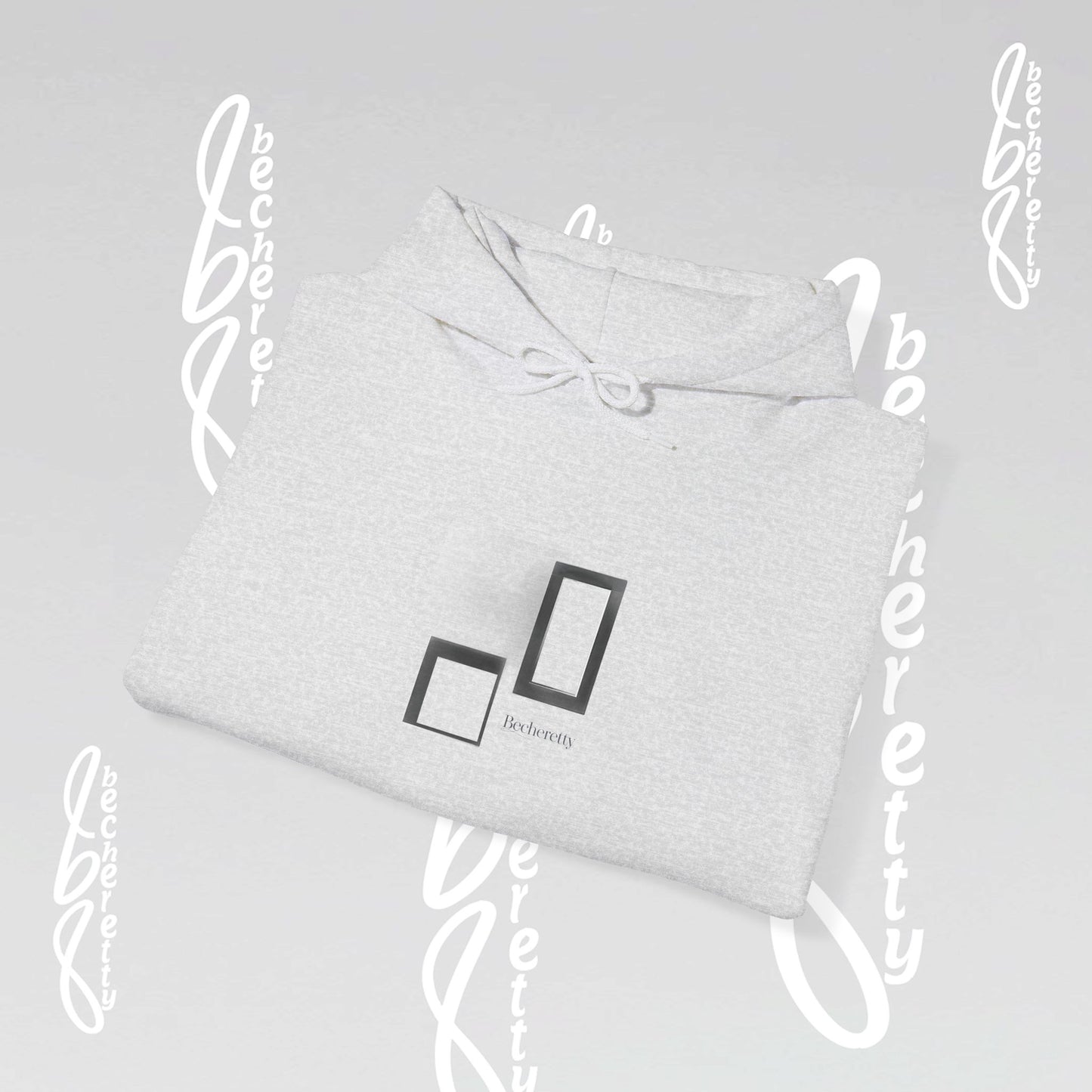 Hooded Minimalist Design Becheretty - Unisex, Pixel Void Line