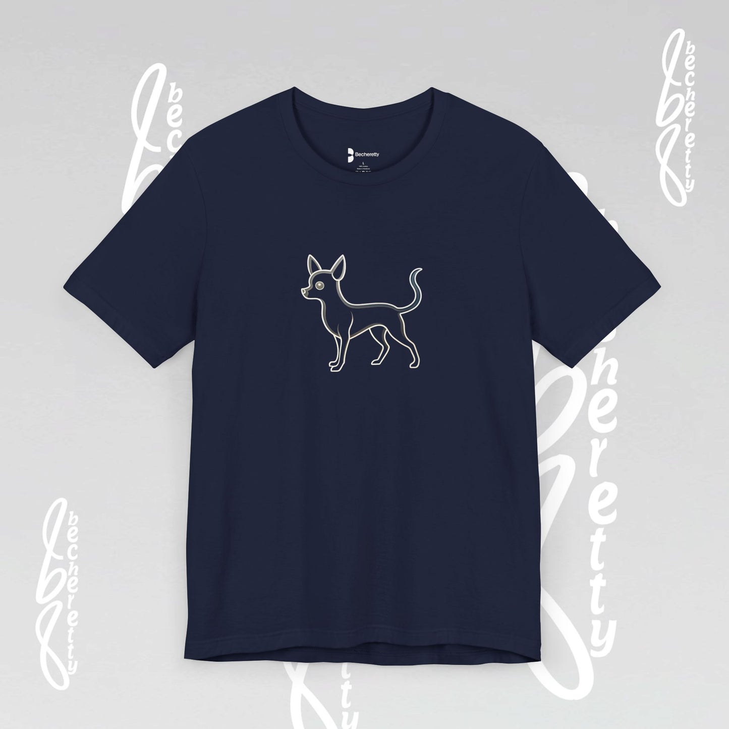 Chihuahua T-Shirt Unisex - Minimalist Art Graphic Becheretty - Trendy Tee - Casual Wear