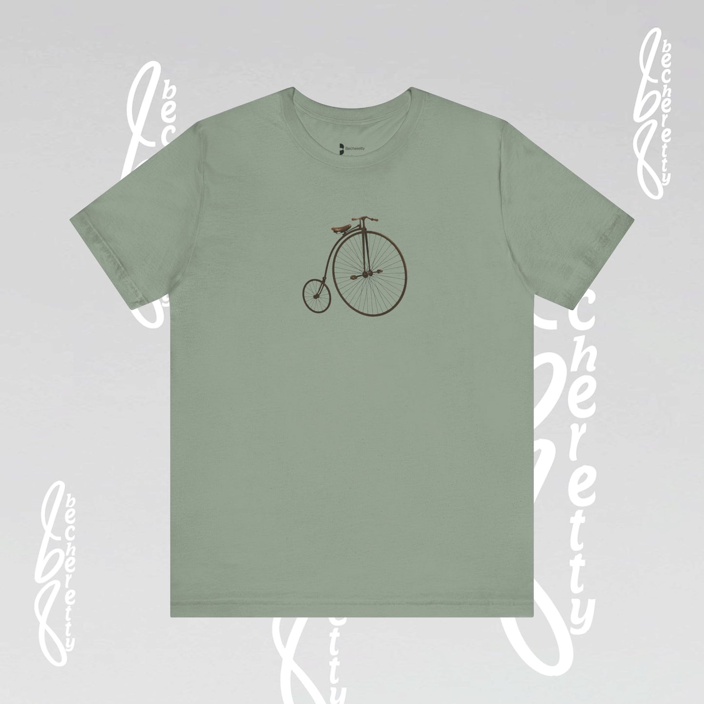 Retro Bicycle Graphic Tee Becheretty - Unisex Cotton T-Shirt, Perfect for Cycling Enthusiasts, Casual wear