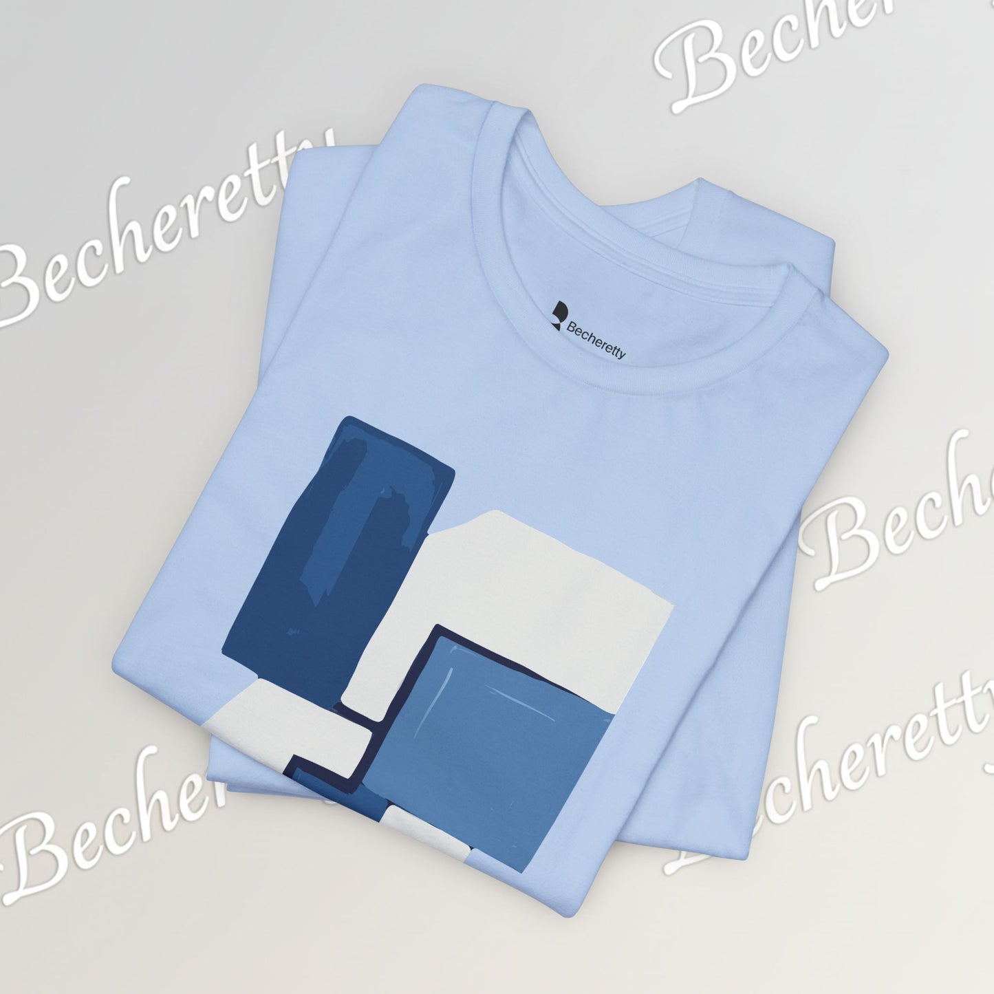 Abstract Wave Short Sleeve Tee - Art Minimalist Becheretty - Perfect for Art Lovers -Casual Wear