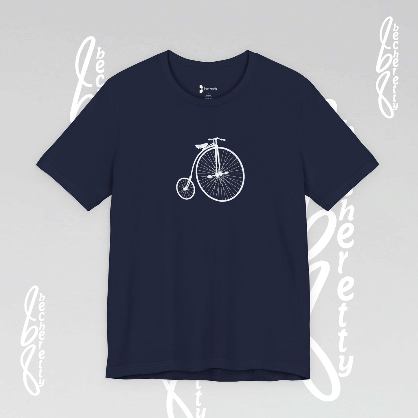 Retro Bicycle Graphic Tee Becheretty - Unisex Cotton T-Shirt, Perfect for Cycling Enthusiasts, Casual wear