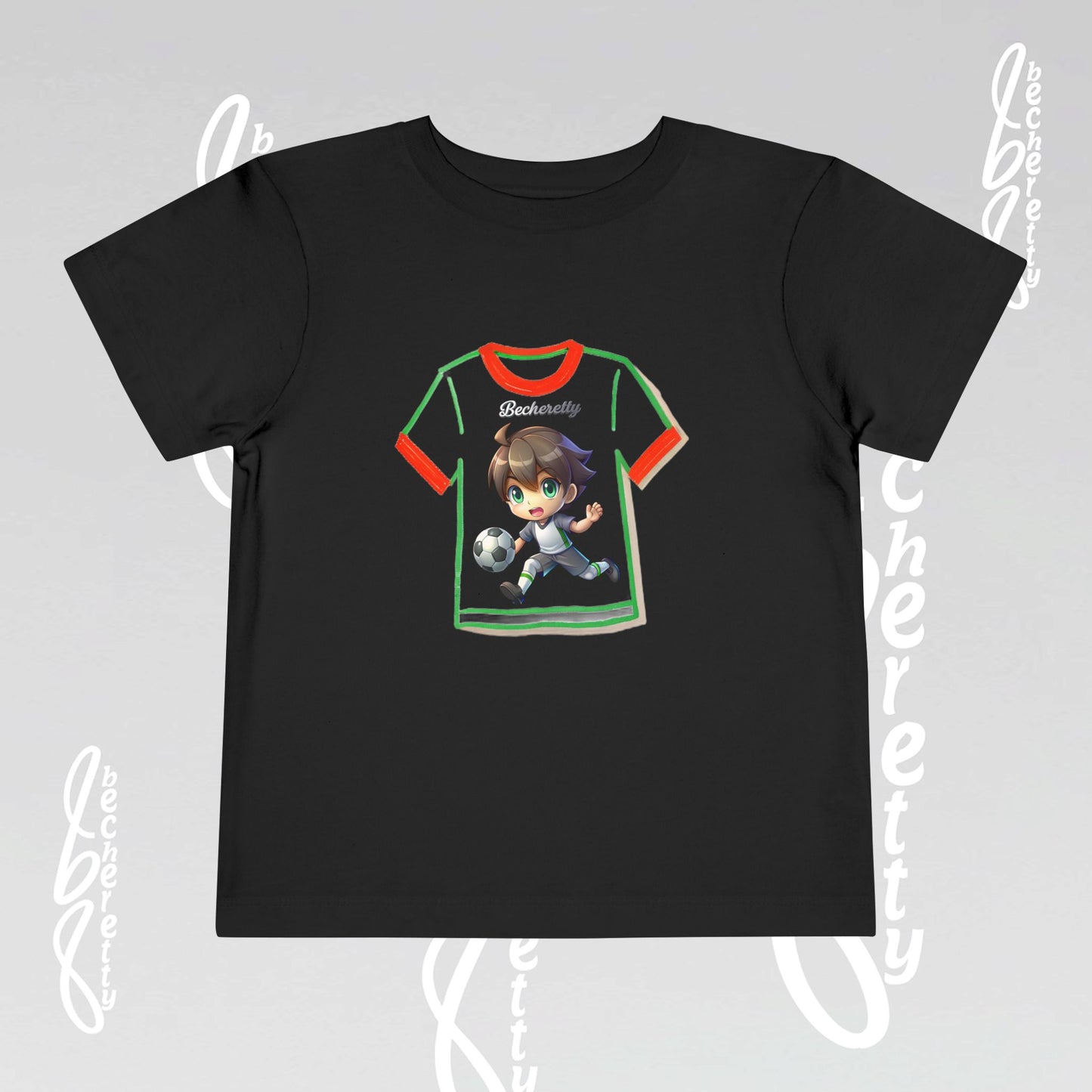 Toddler T-Shirt - Perfect for Soccer Lovers - Dynamic Graphic Becheretty - Stylish Kids Wear