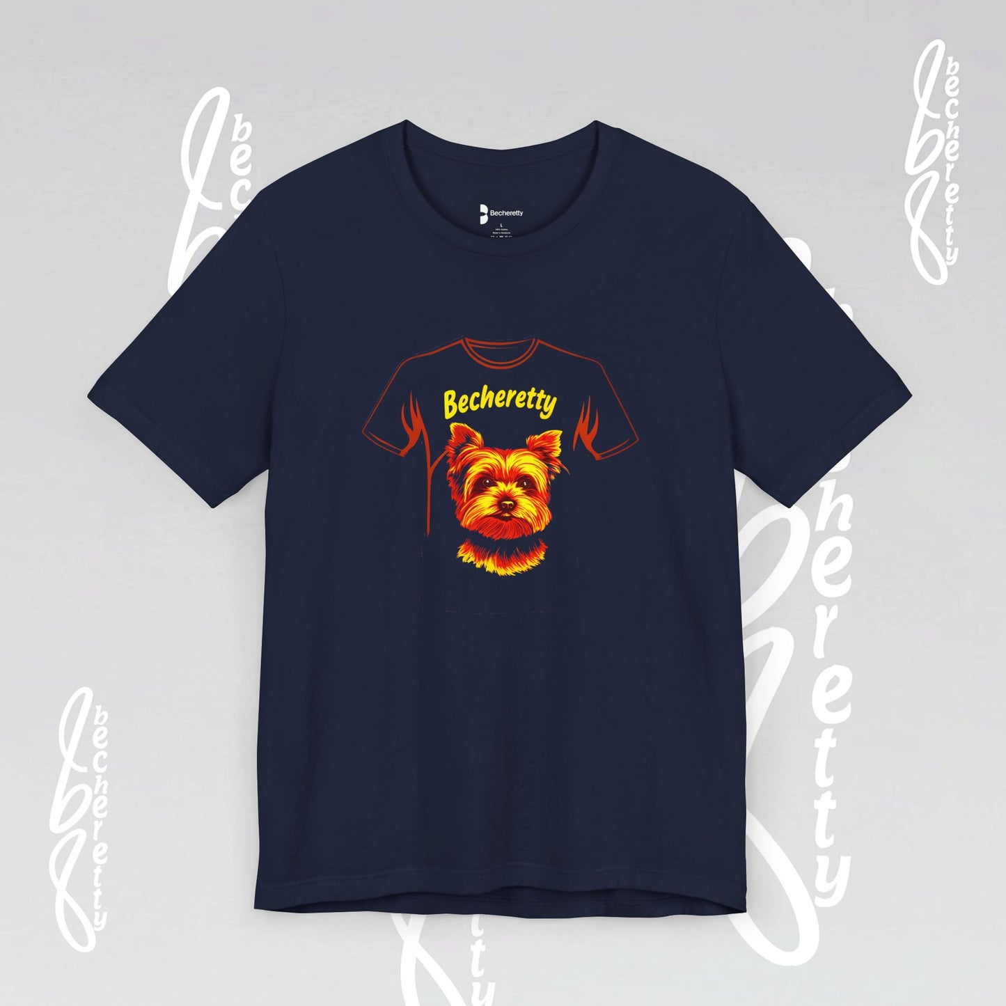Yorkshire Graphic Tee Becheretty - Artistic Design for Yorkie Lovers & Best gift for them