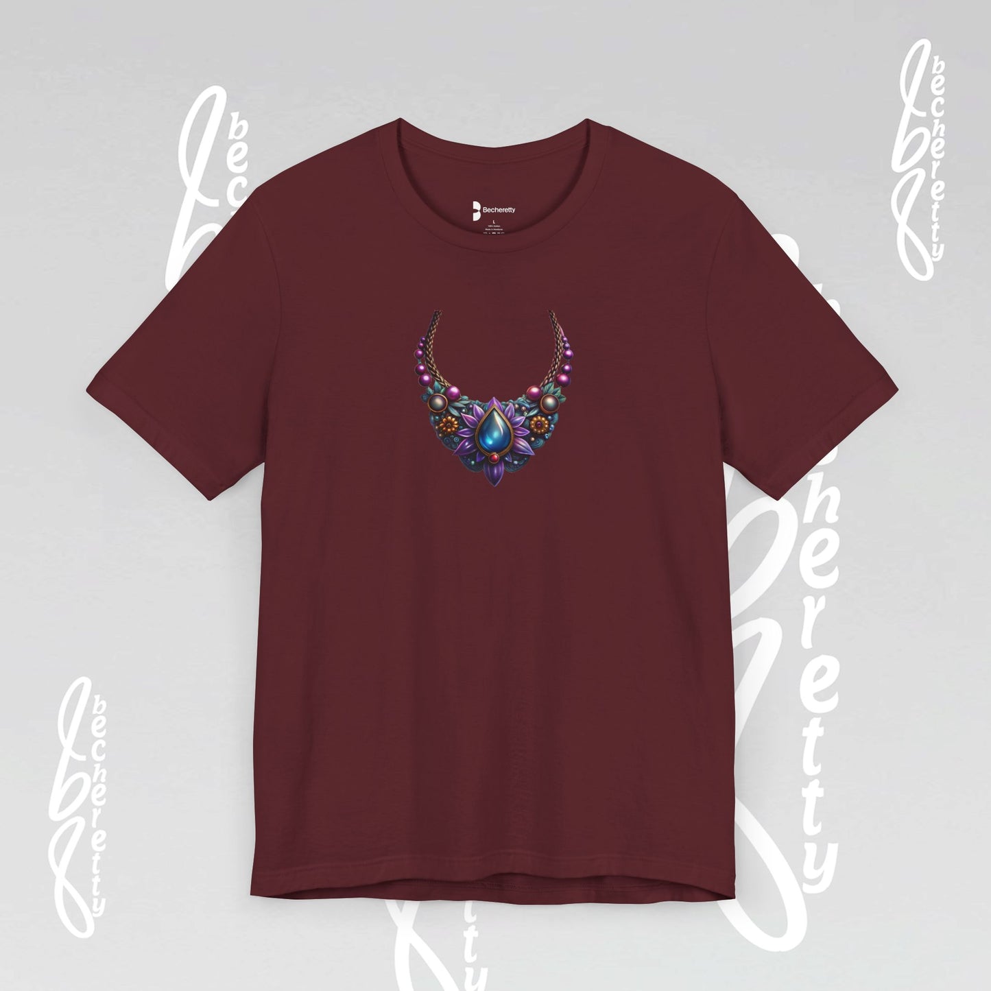 Colorful Necklace Design - Bohemian Inspire - Short Sleeve T'Shirt - Perfect gift for women