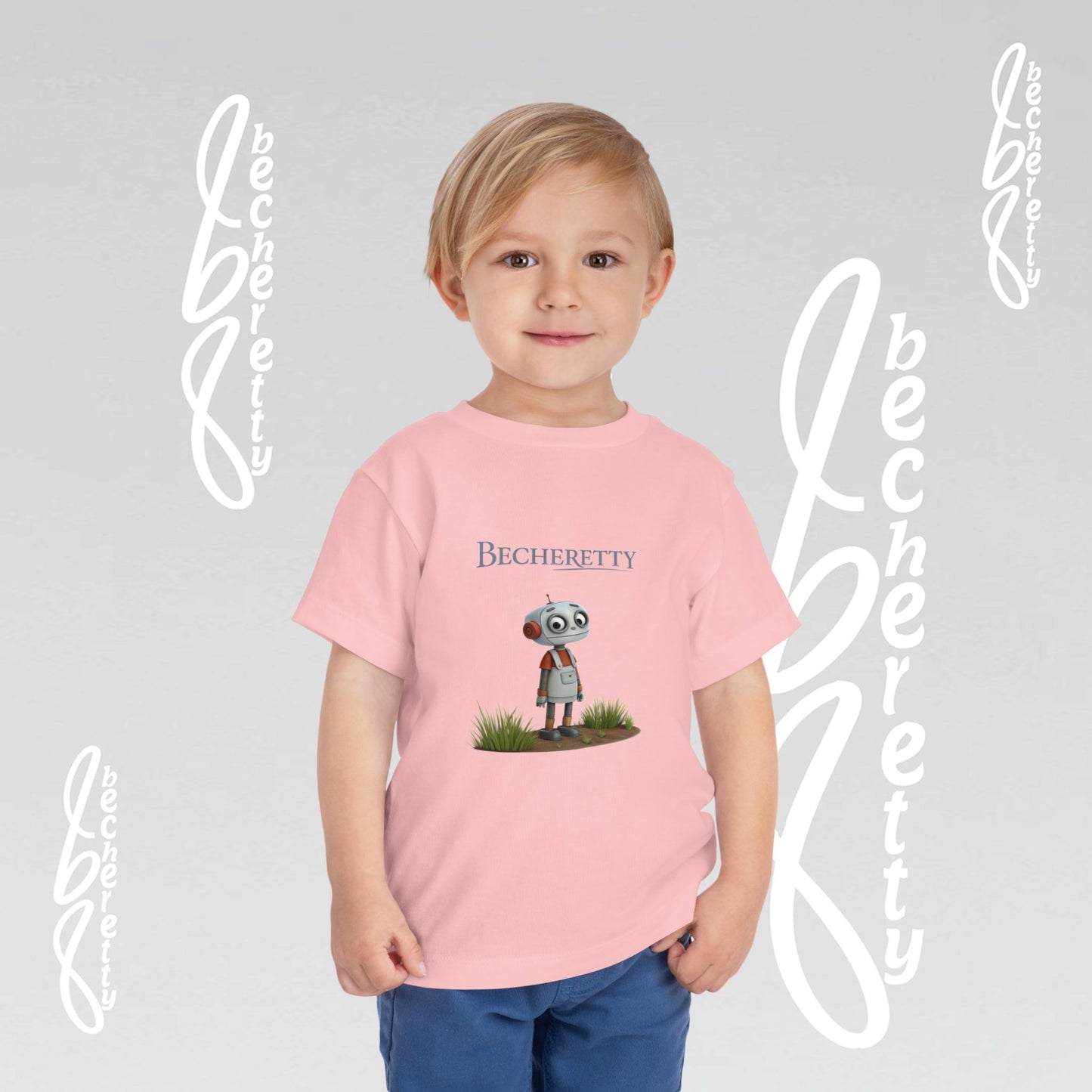 Toddler T'Shirt Short Sleeve - Cute Robot - Becheretty Graphic Design