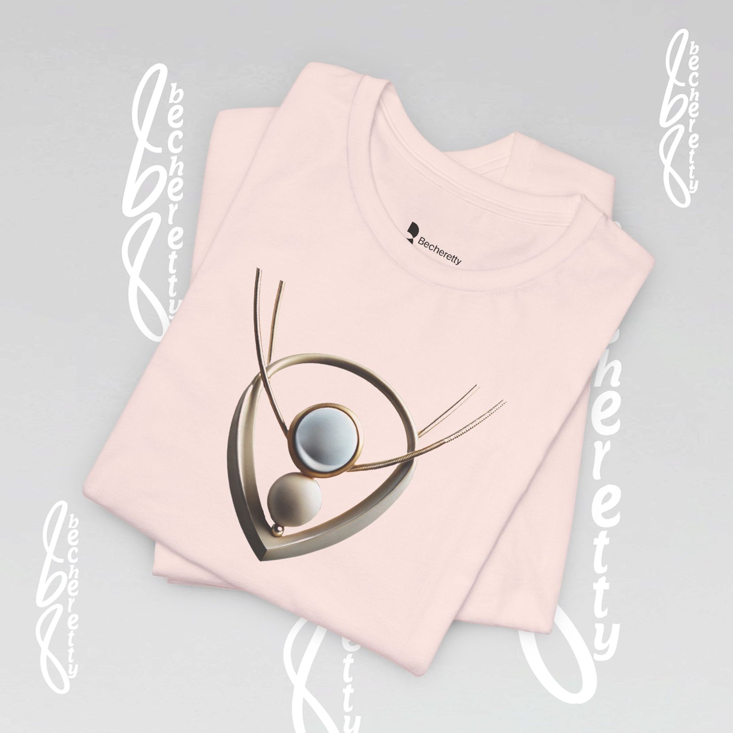 Artistic Necklace - Graphic Tee Becheretty – Unique Design - Casual wear - Women's Perfect Gift