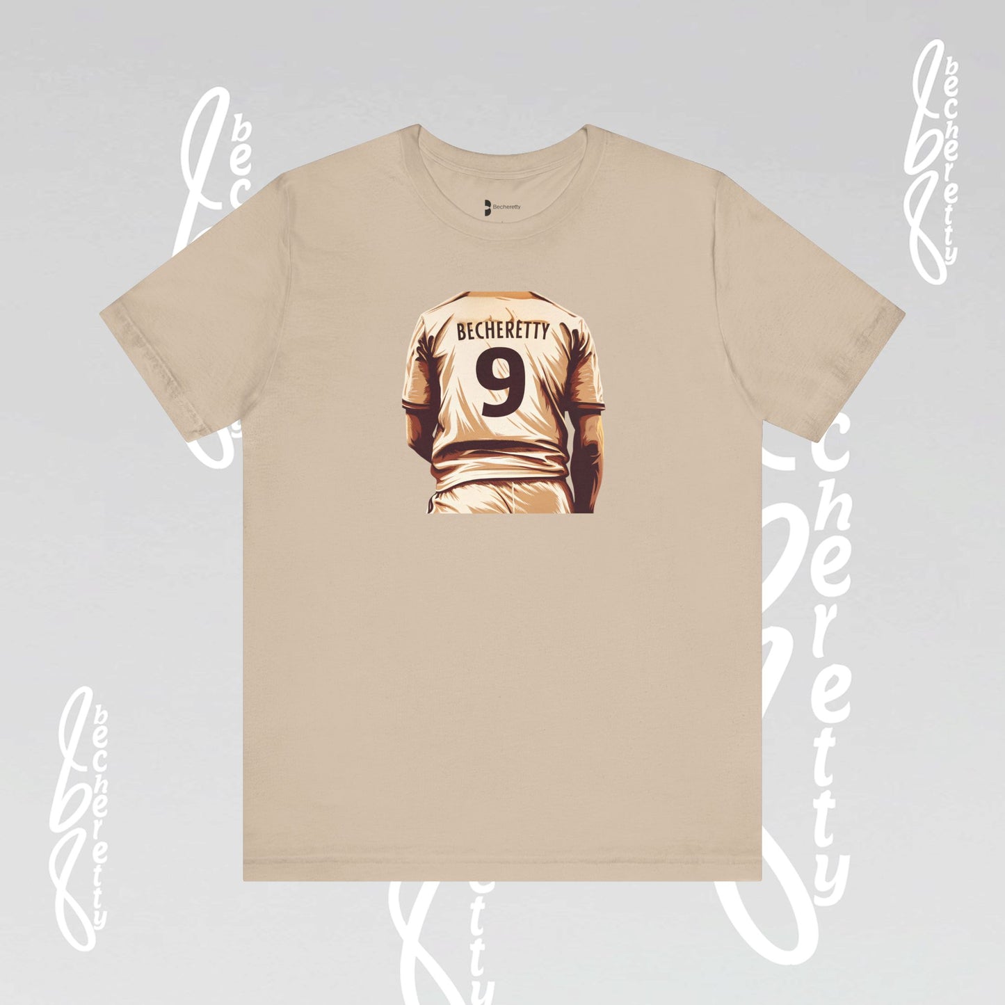Soccer T-shirt Number 9 - Graphic Becheretty - Perfect Gift for Soccer Fans - Game Day, Casual Wear