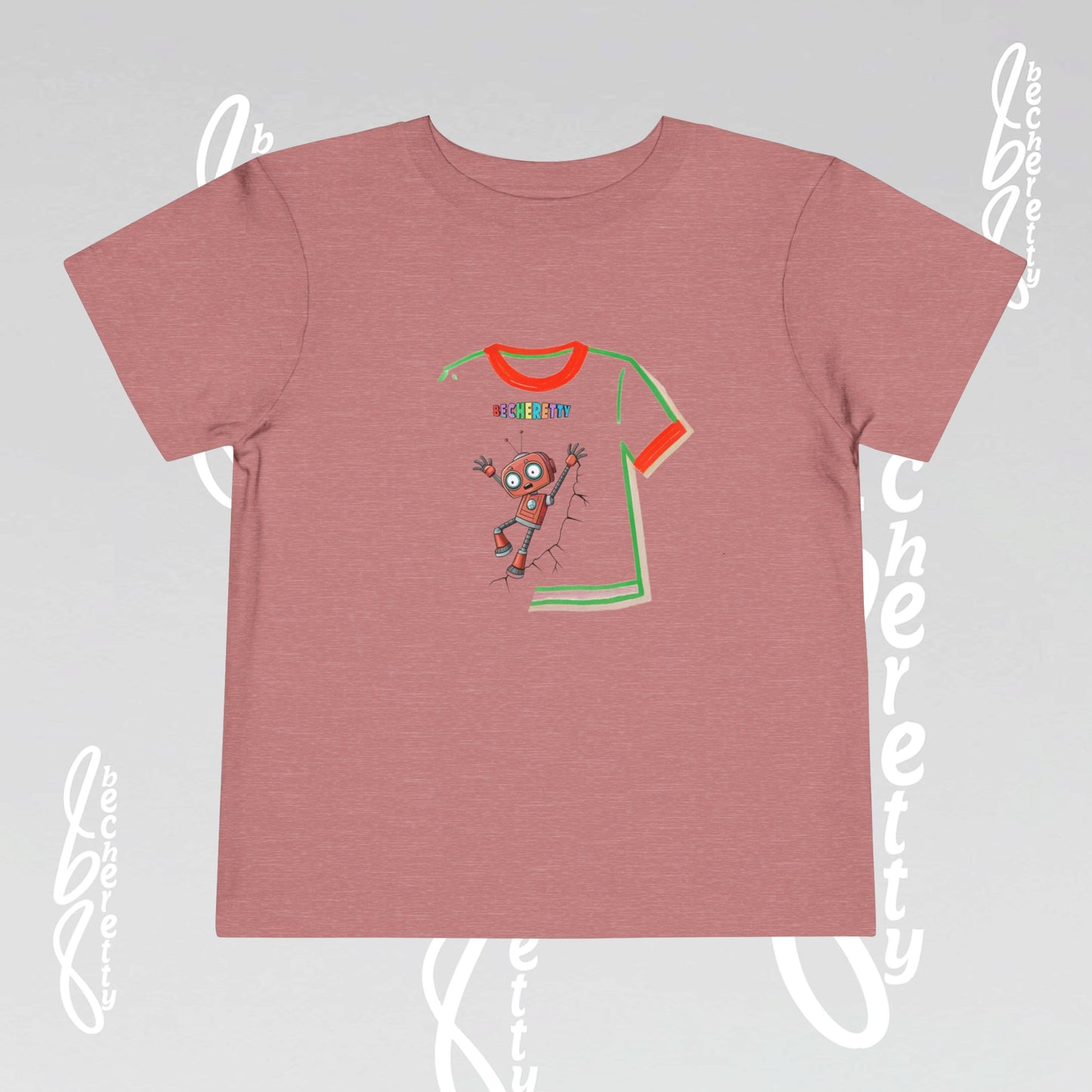 Toddler T-Shirt - Funny Robot Character Becheretty - Casual Kids outfit
