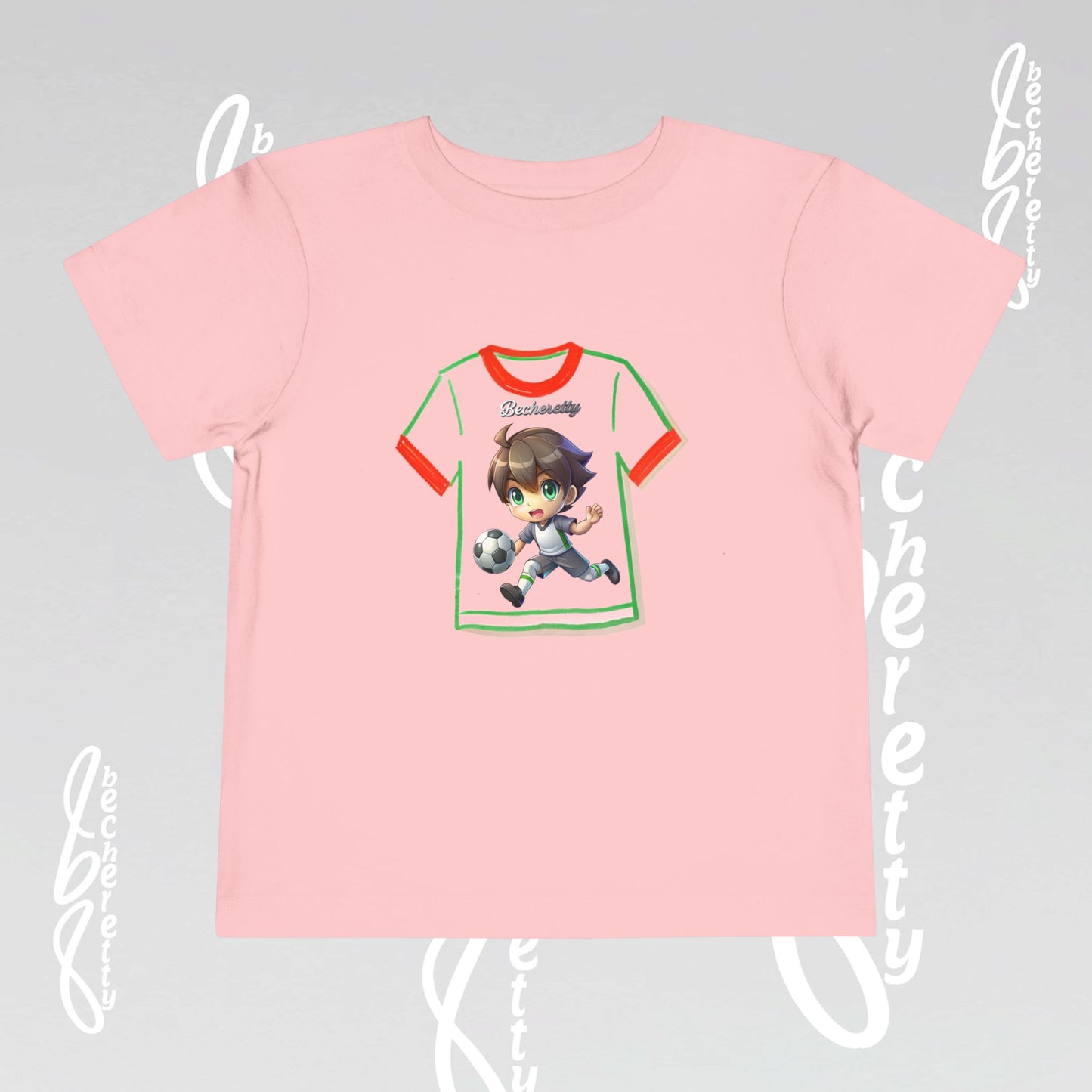 Toddler T-Shirt - Perfect for Soccer Lovers - Dynamic Graphic Becheretty - Stylish Kids Wear