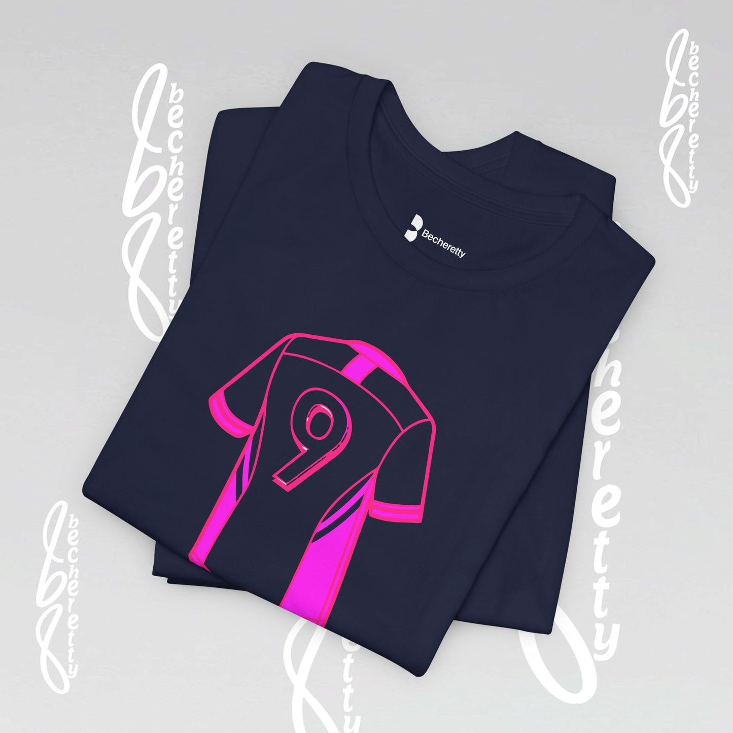 Soccer T-Shirt Number 9 - Unisex - Graphic Becheretty - Perfect Gift for Soccer Lovers - Casual Wear
