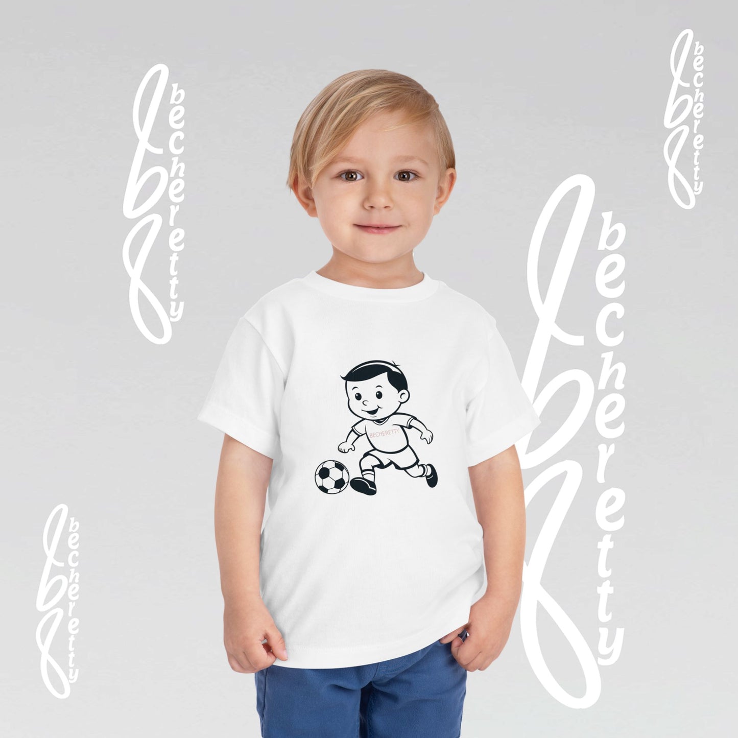Toddler T'Shirt for Playful Days By Becheretty Design - Casual Toddler Wear - Soccer Lovers