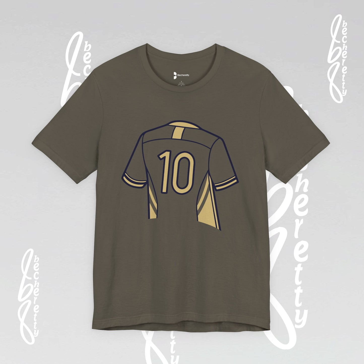 Soccer T-Shirt Number 10 Unisex - Graphic Becheretty - Game Day - Casual wear - Gift for Soccer Lovers