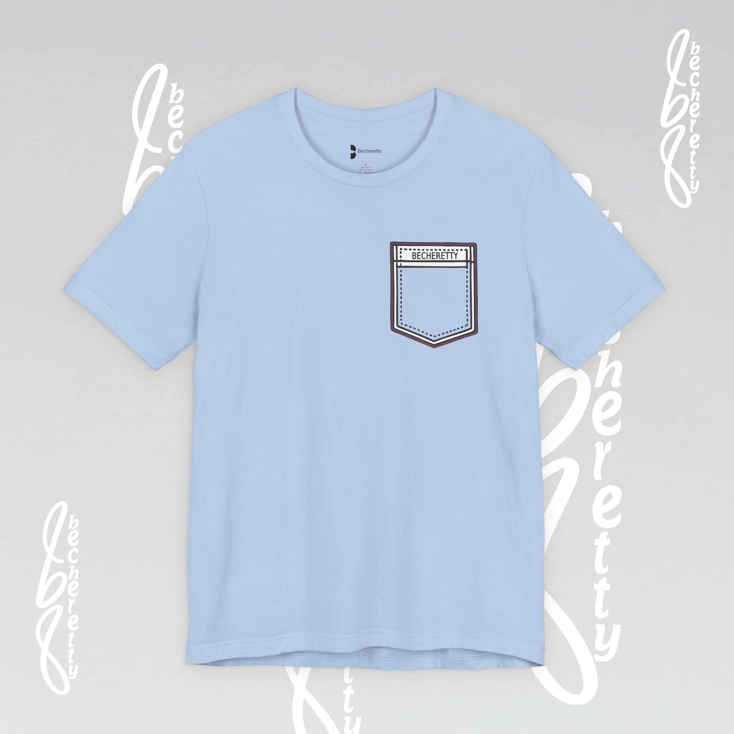 Becheretty Pocket - Minimalistic T-Shirt Desing - Unisex - Casual Wear