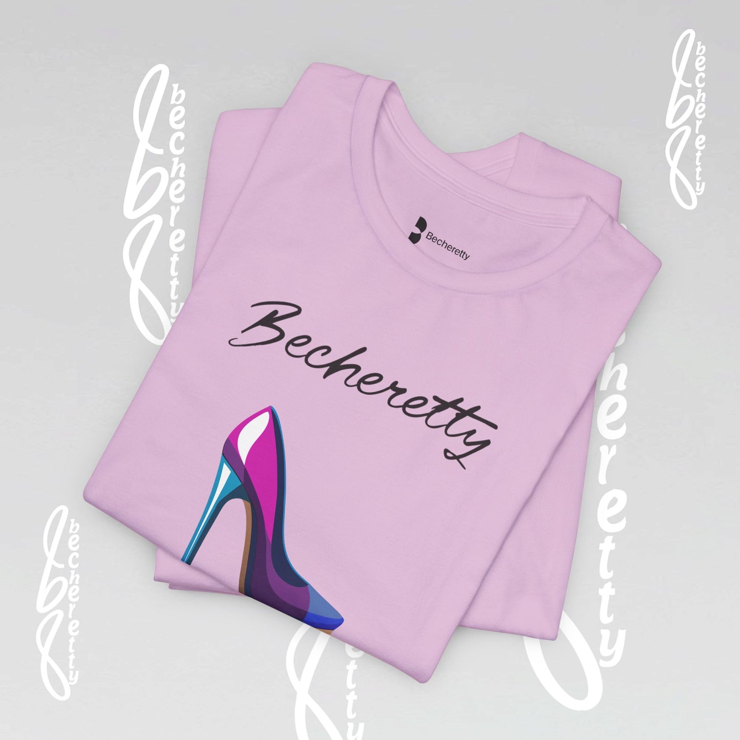 Trendy Graphic T-Shirt Becheretty - Futuristic High Heel Design, Fashion, Casual Wear