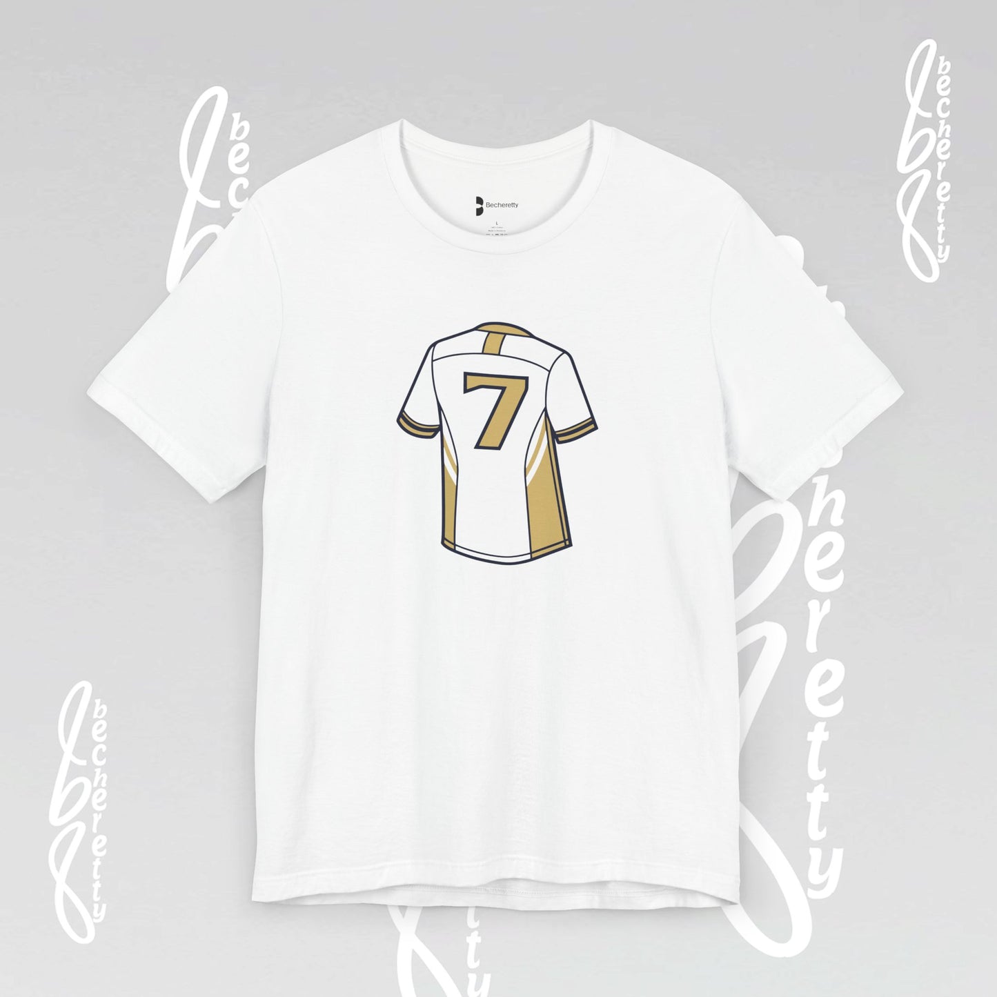 Soccer T-shirt - Number 7 - Unisex - Minimalist graphic Becheretty - Casual Wear - Team Spirit