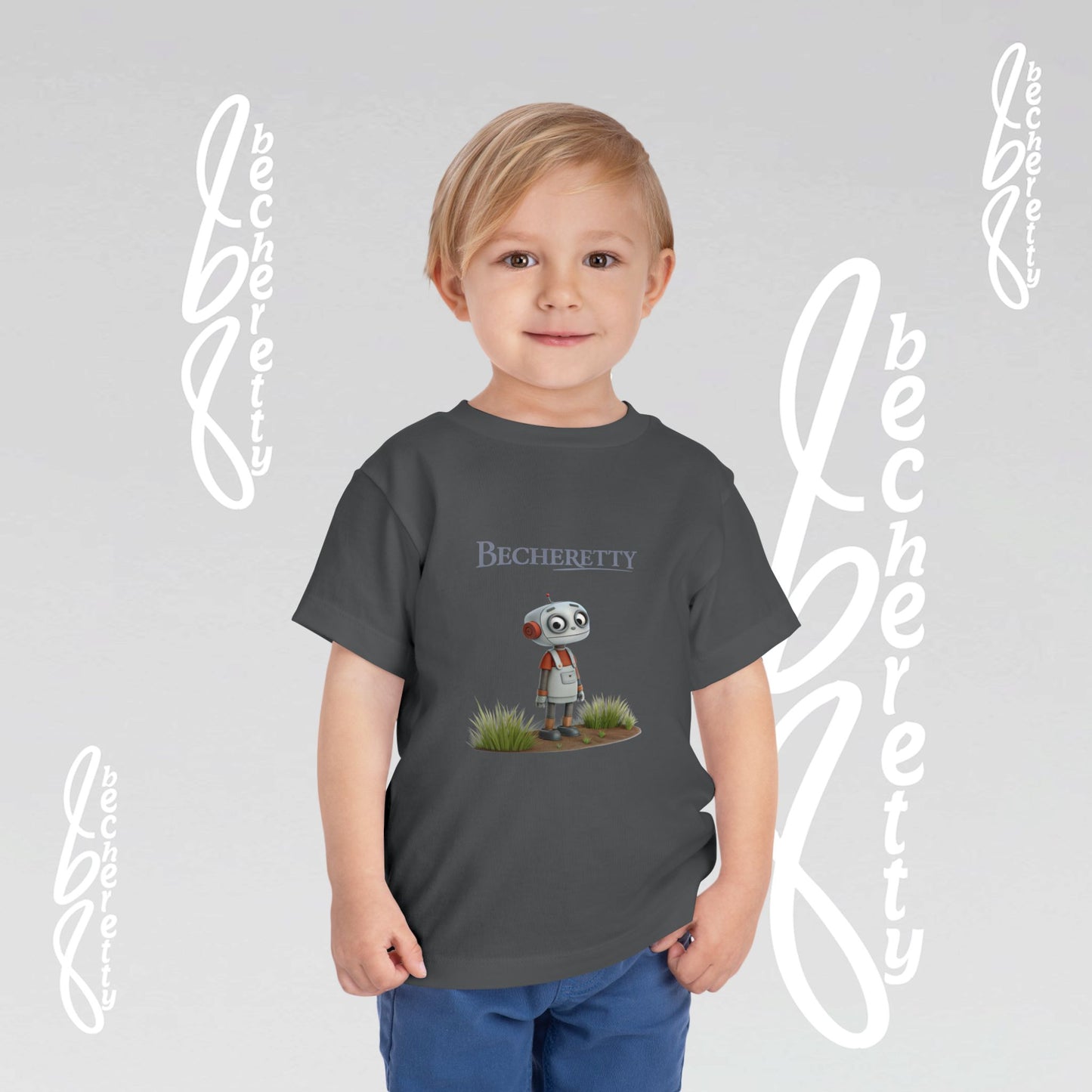Toddler T'Shirt Short Sleeve - Cute Robot - Becheretty Graphic Design