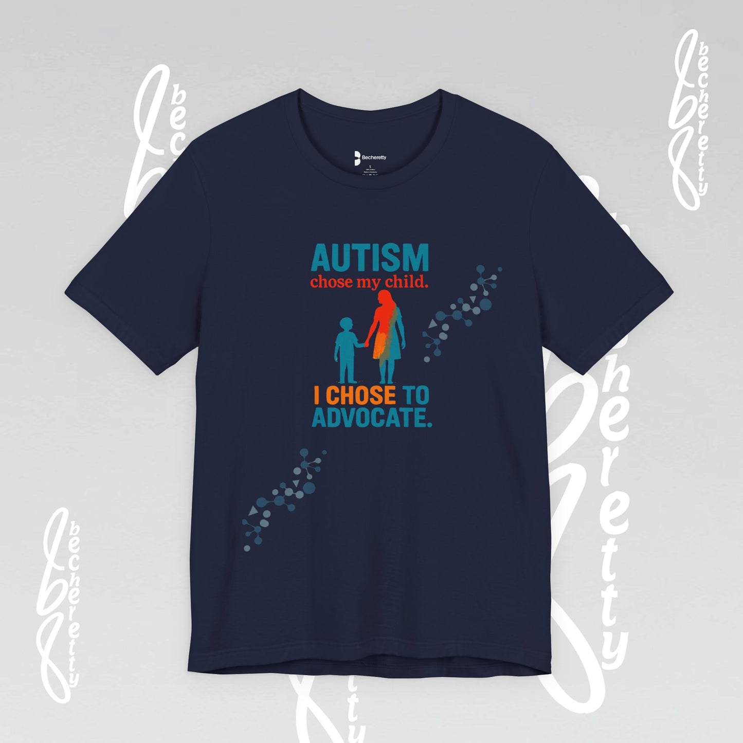 Autism Awareness Unisex Tee - Becheretty Graphic - Perfect gift for parents and friends supporting the cause.