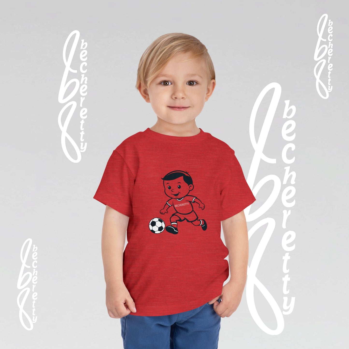 Toddler T'Shirt for Playful Days By Becheretty Design - Casual Toddler Wear - Soccer Lovers