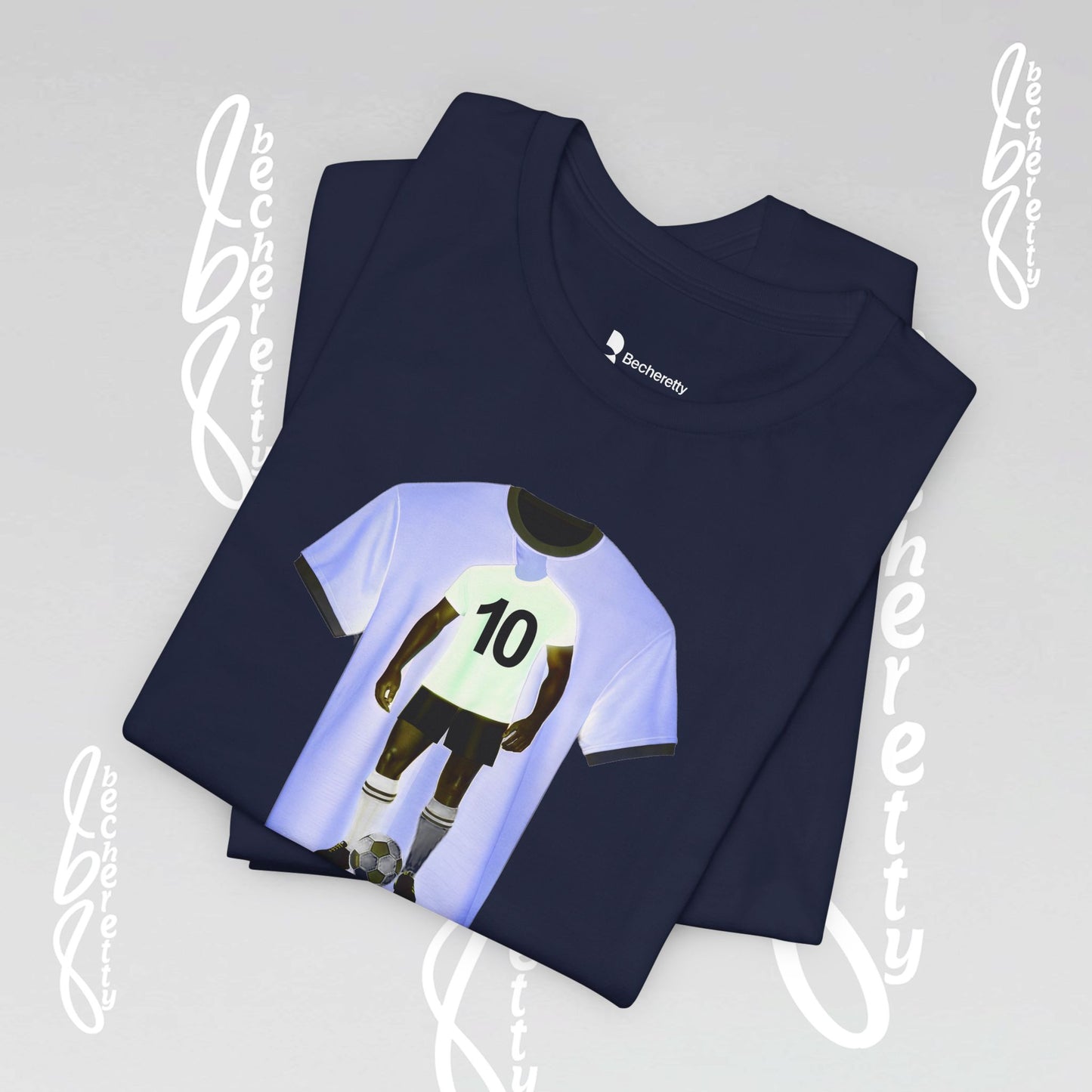 Soccer T-Shirt Number 10 - Becheretty Graphic Minimalist - Men Women Apparel - Gift for Fans