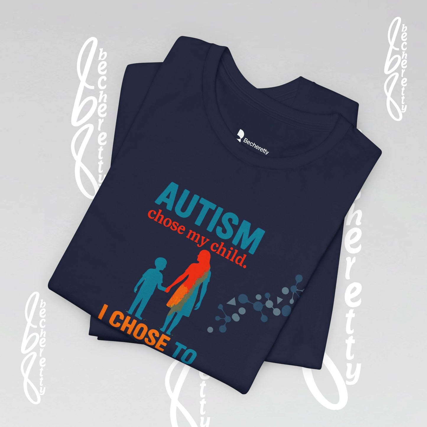 Autism Awareness Unisex Tee - Becheretty Graphic - Perfect gift for parents and friends supporting the cause.