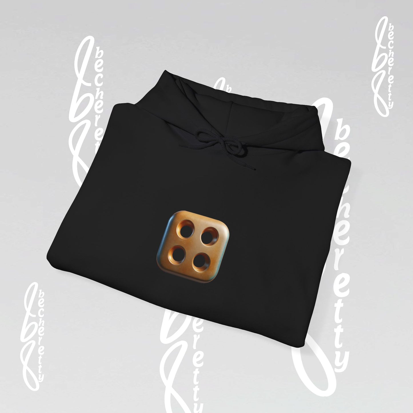 Graphic Unisex Hoodie Becheretty - Original Artistic Dice Design - Art Minimalist