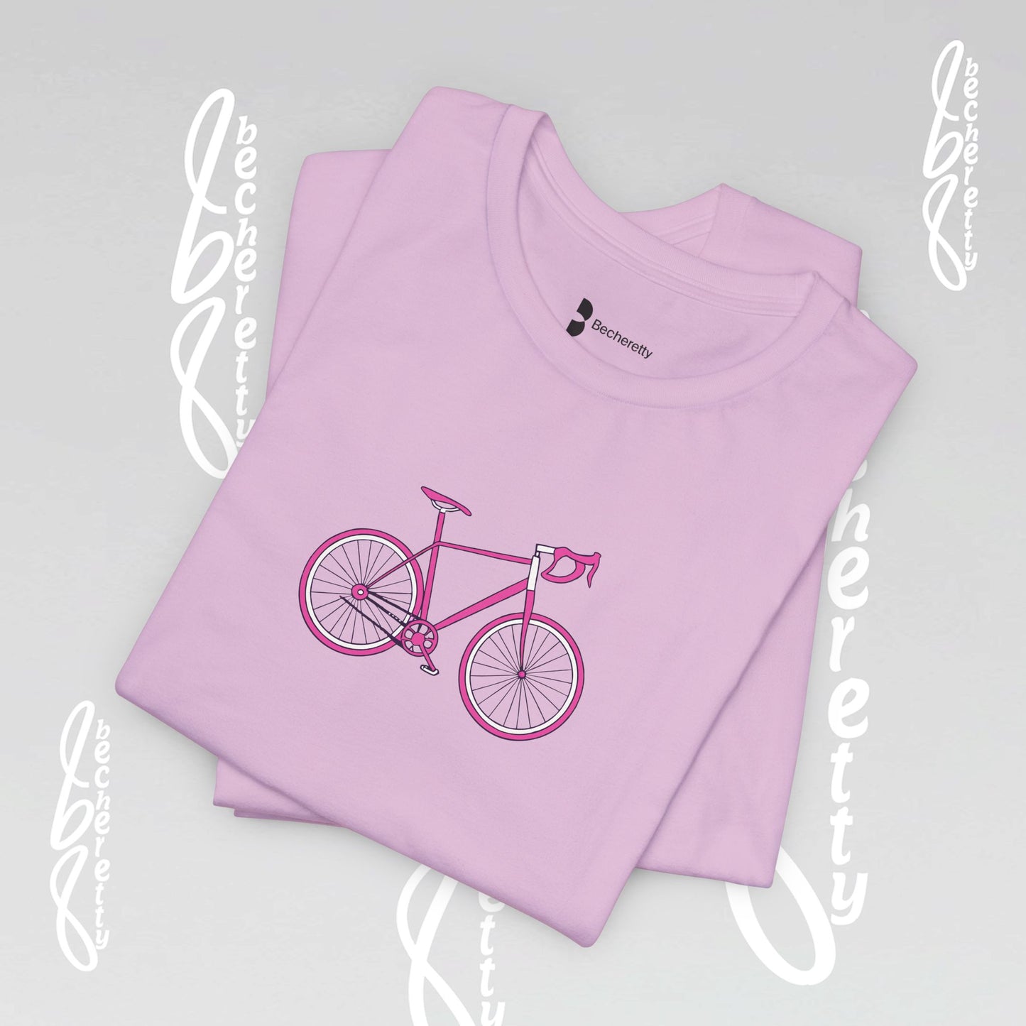 Pink Bike - Graphic T-Shirt Becheretty - Perfect gift for Bike Lovers - Casual Wear