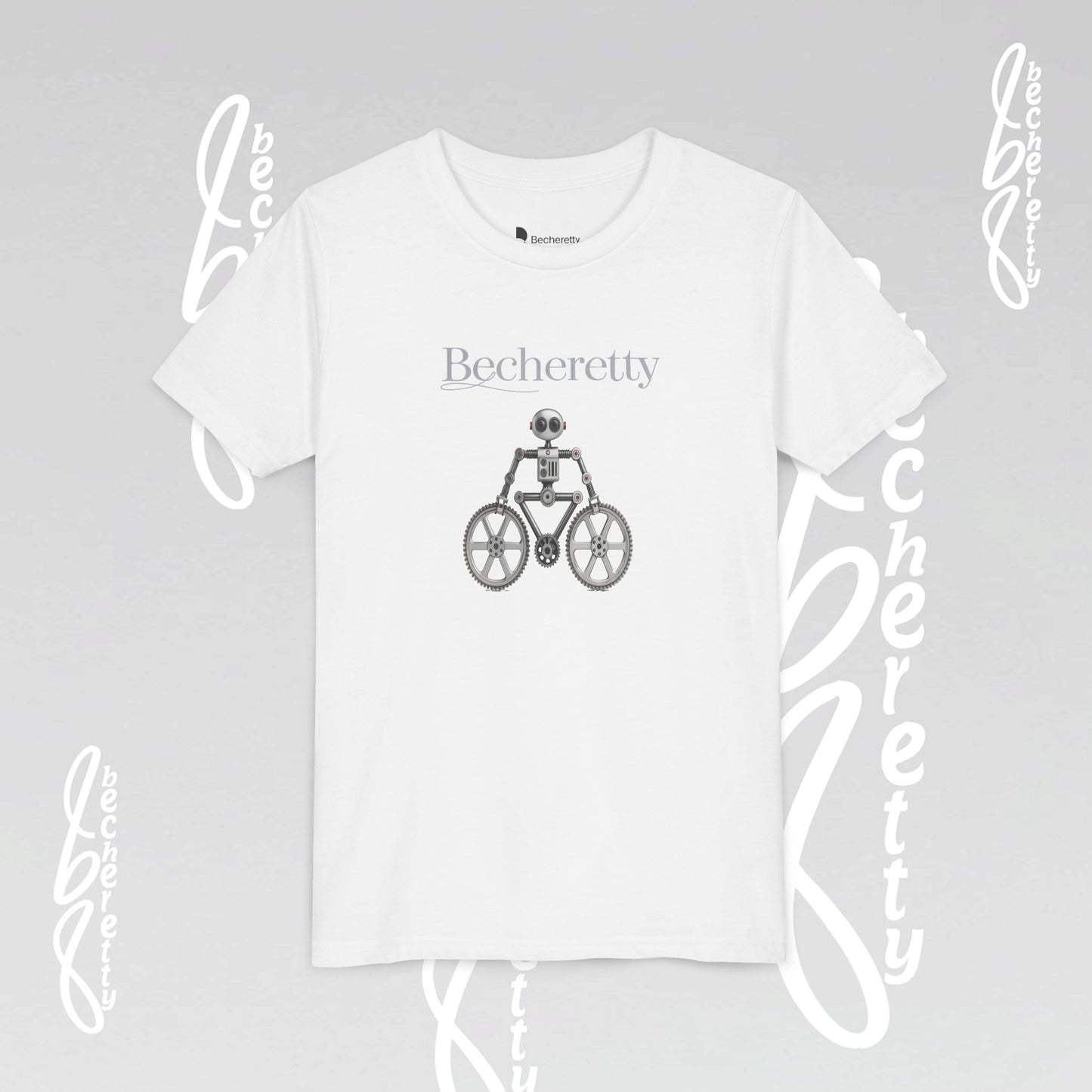 Youth T'Shirt - Becheretty Graphic Design - Cool Robot Bicycle - Perfect for Bike Lovers
