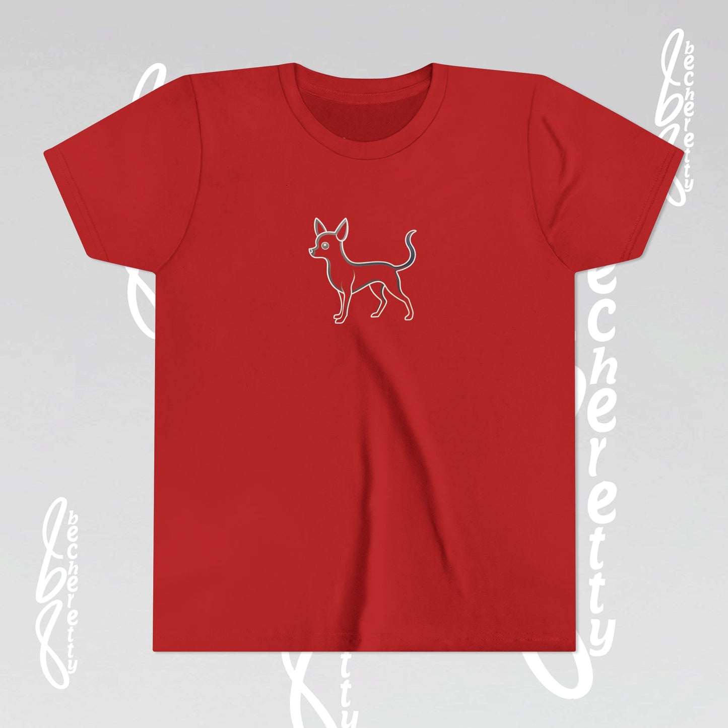 Youth T'Shirt - Graphic Chihuahua - Minimalist Art Becheretty