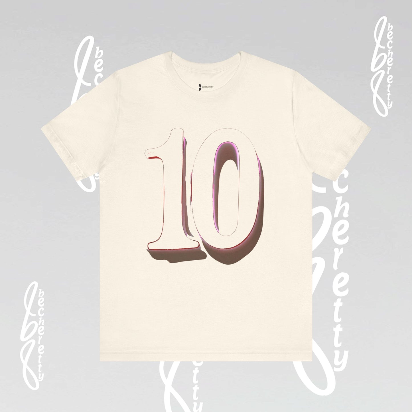 Number 10 - Graphic Unisex Tee - Becheretty Minimalist Style - Everyday Comfort, Sports Lovers