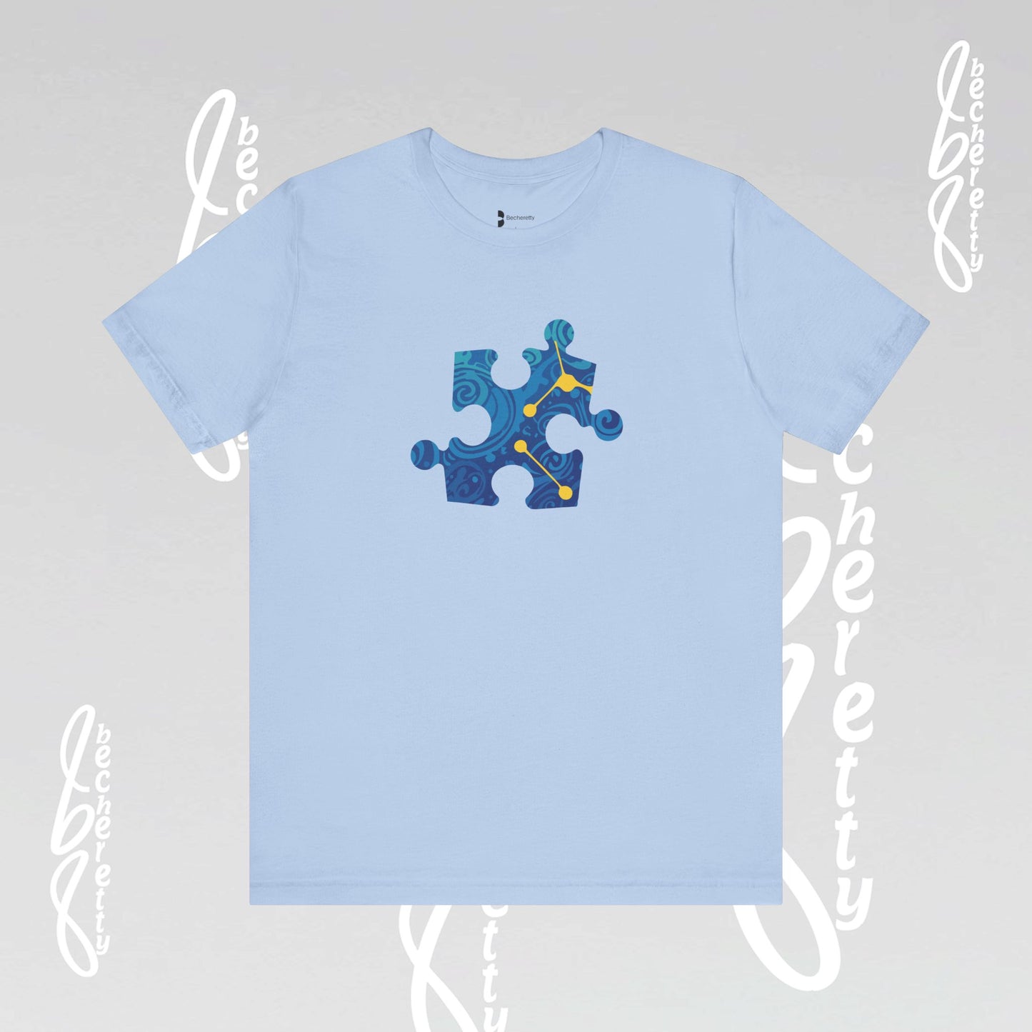 Support Autism awareness Puzzle Graphic Becheretty - Dress for a difference, casual wear