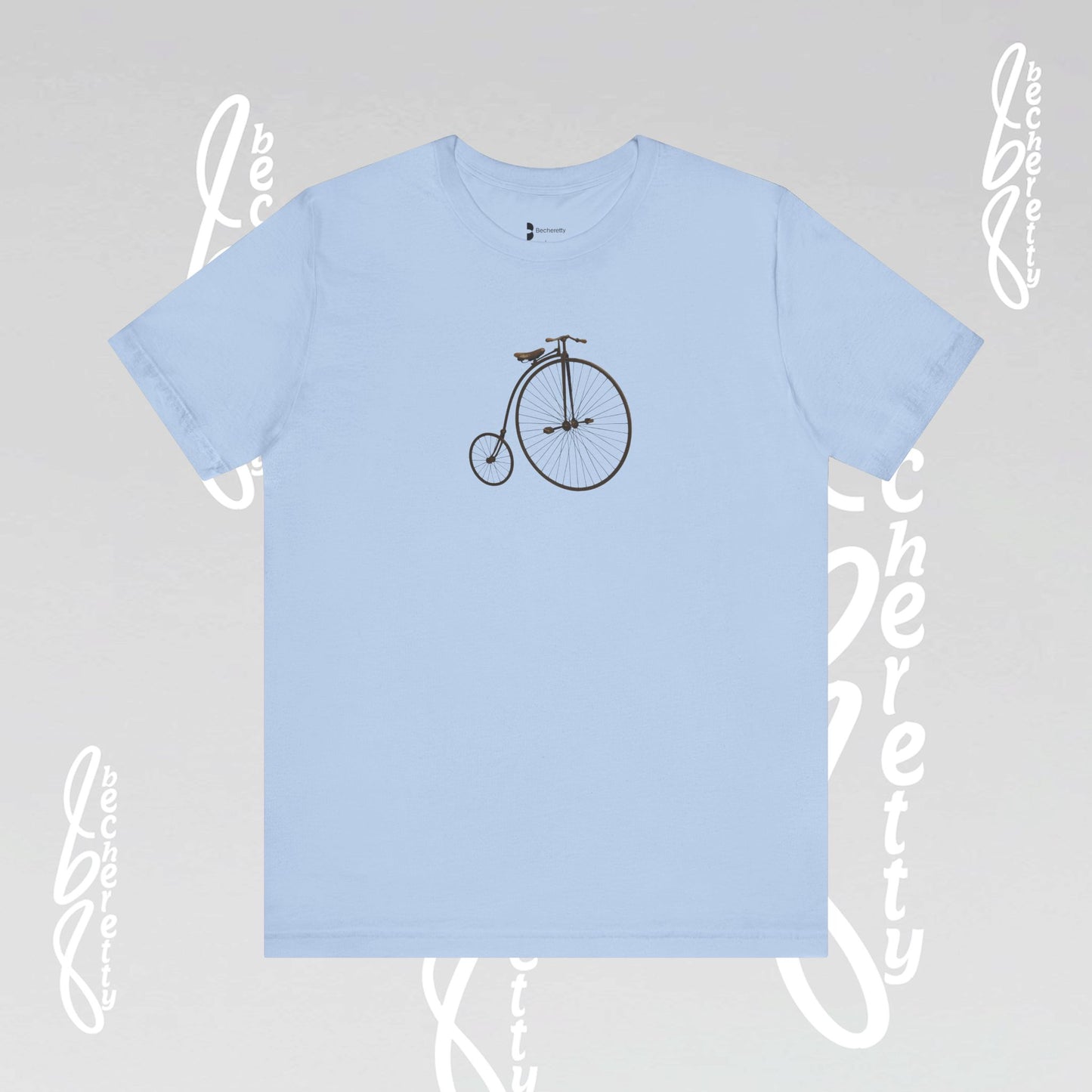 Retro Bicycle Graphic Tee Becheretty - Unisex Cotton T-Shirt, Perfect for Cycling Enthusiasts, Casual wear