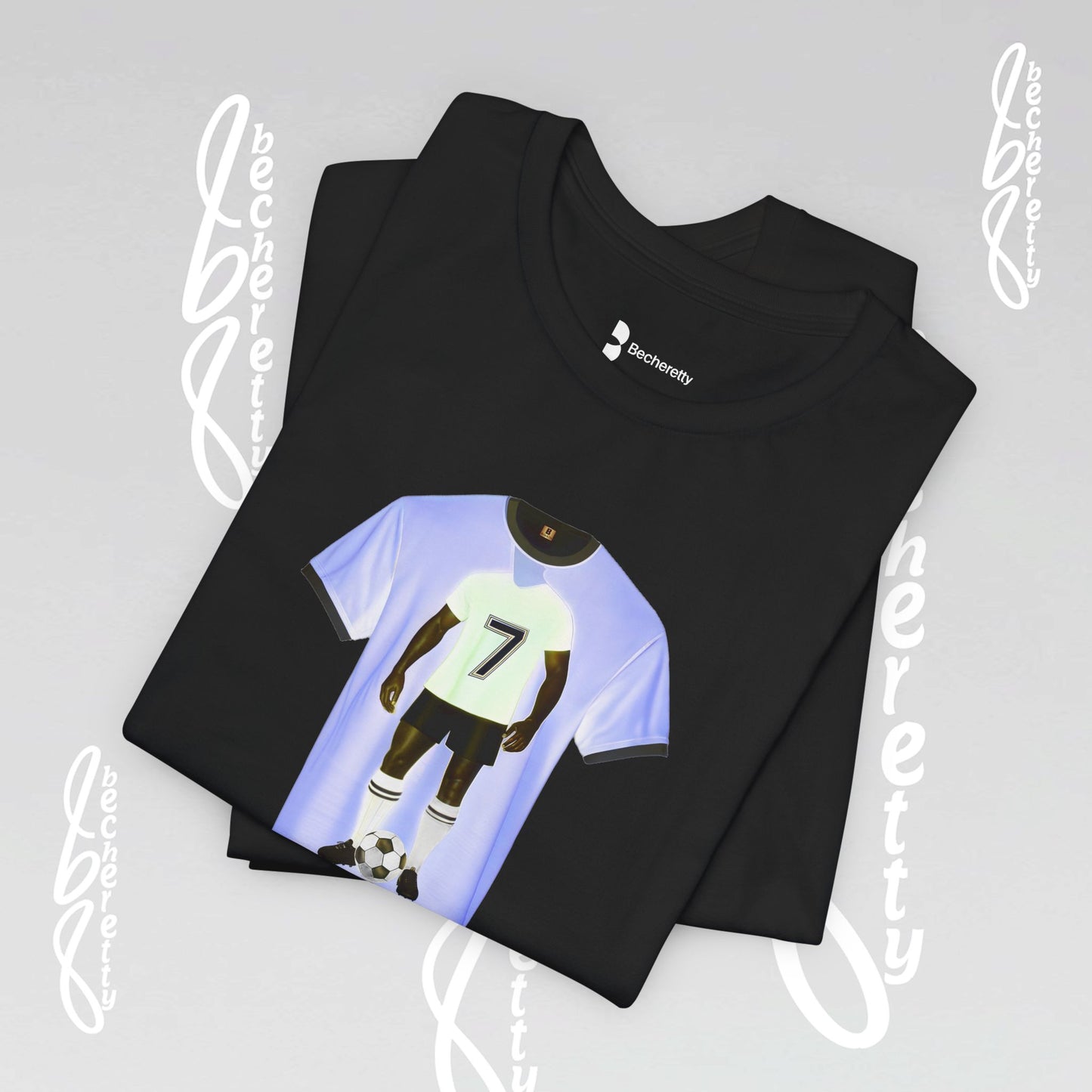 Soccer T-Shirt Number 7 - Graphic Becheretty - Perfect Gift for Soccer Lovers