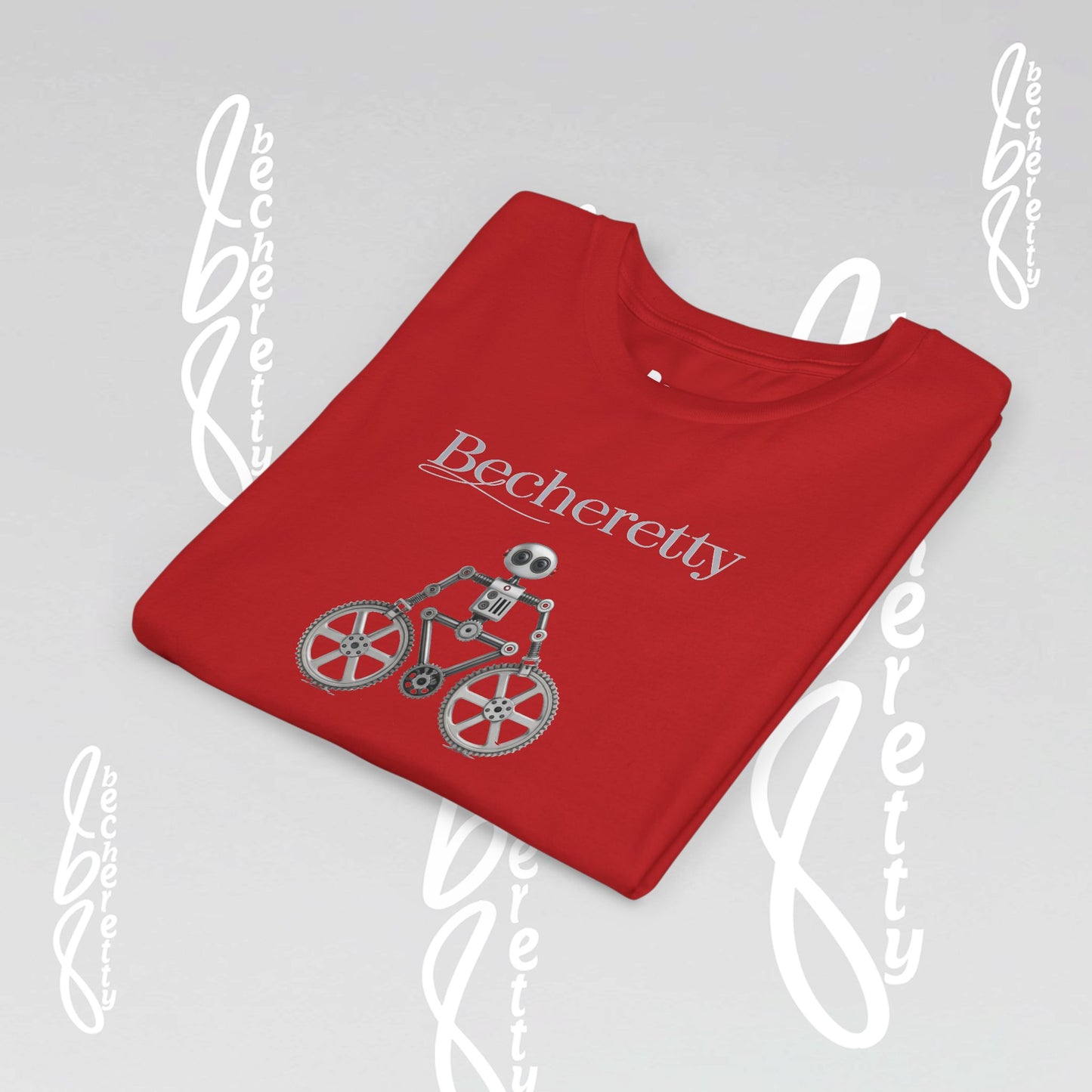 Youth T'Shirt - Becheretty Graphic Design - Cool Robot Bicycle - Perfect for Bike Lovers