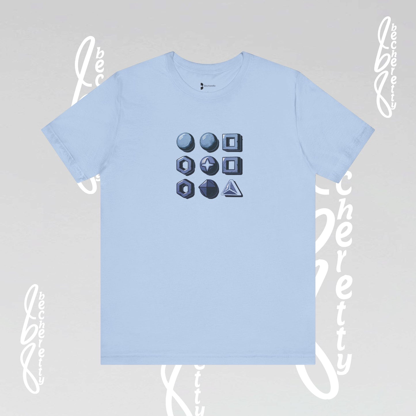 Graphic T-Shirt Becheretty - Short Sleeve, Unisex - Stylish Minimalist - Casual Wear