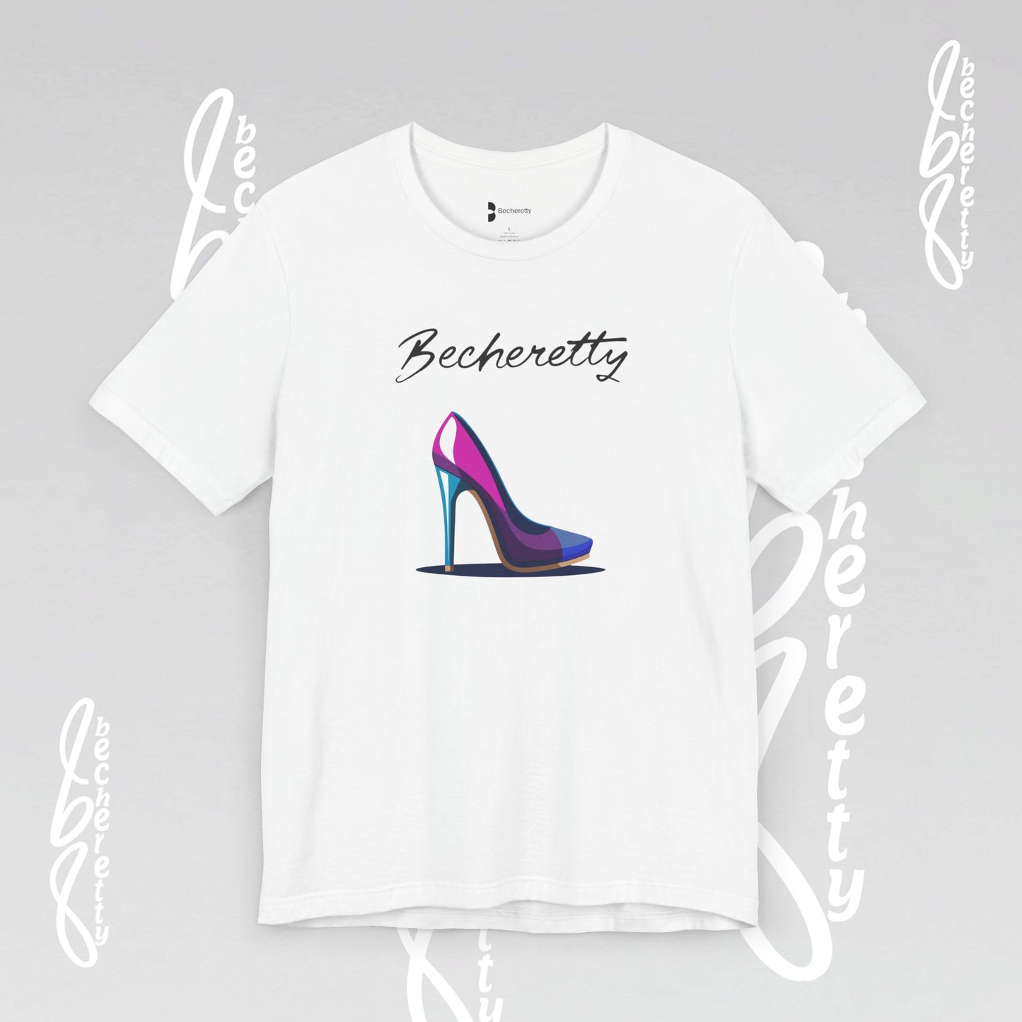 Trendy Graphic T-Shirt Becheretty - Futuristic High Heel Design, Fashion, Casual Wear