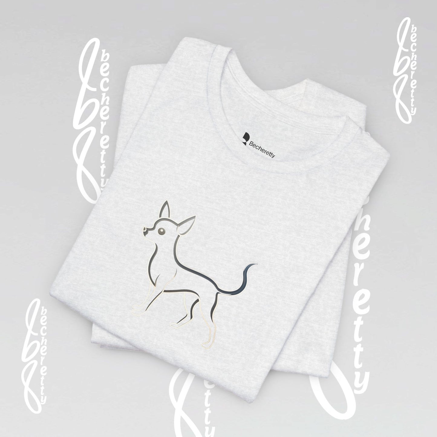 Chihuahua T-Shirt Unisex - Minimalist Art Graphic Becheretty - Trendy Tee - Casual Wear