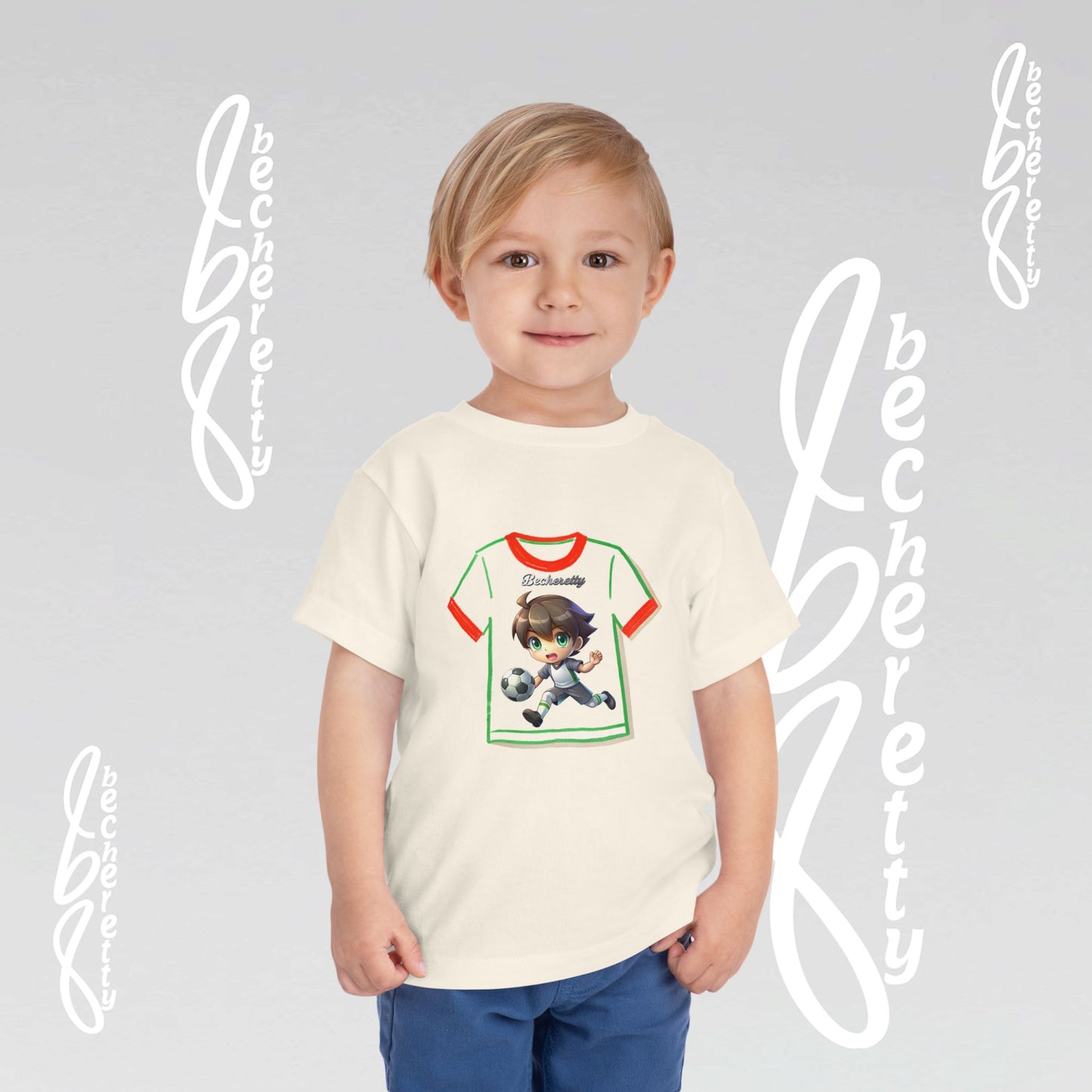 Toddler T-Shirt - Perfect for Soccer Lovers - Dynamic Graphic Becheretty - Stylish Kids Wear