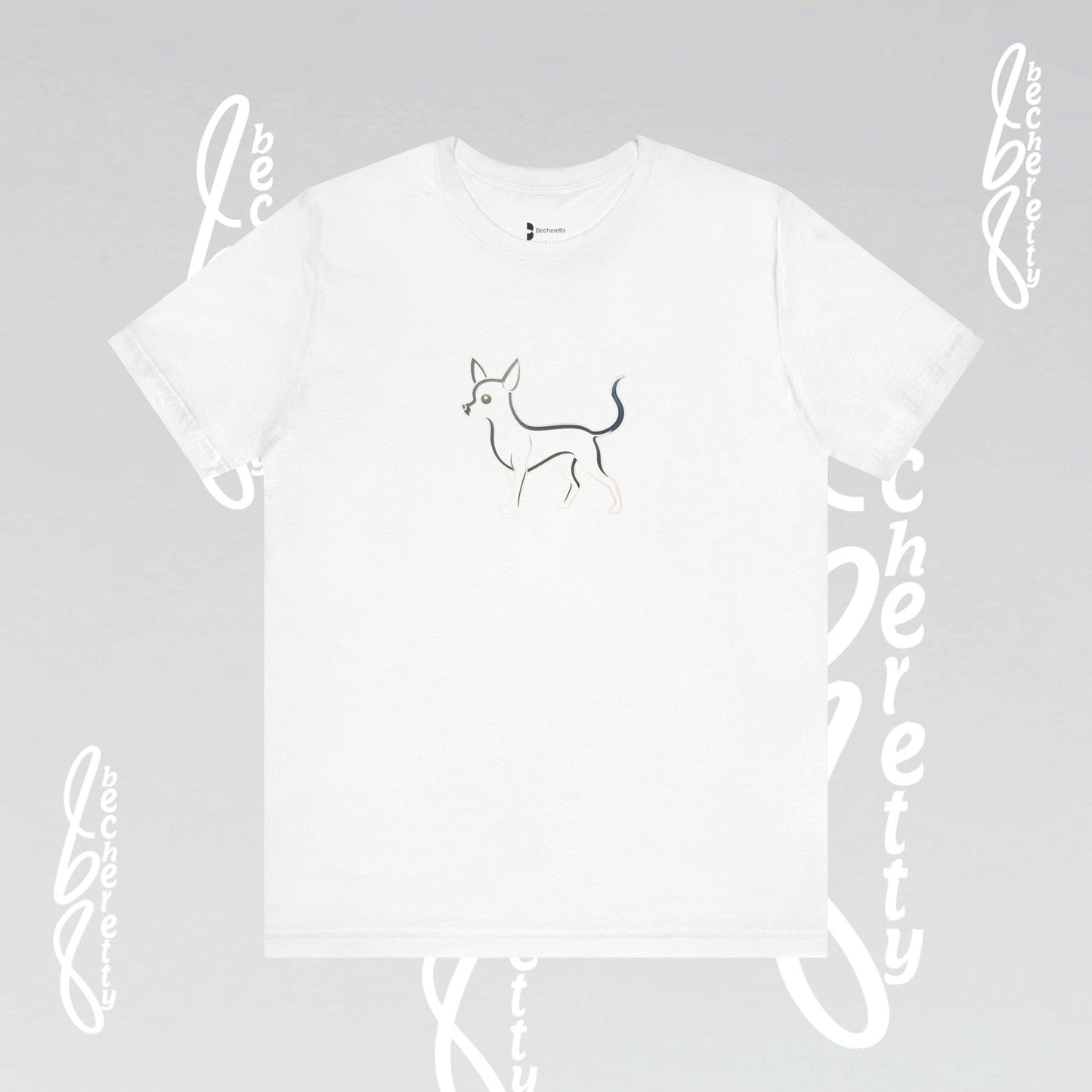 Chihuahua T-Shirt Unisex - Minimalist Art Graphic Becheretty - Trendy Tee - Casual Wear