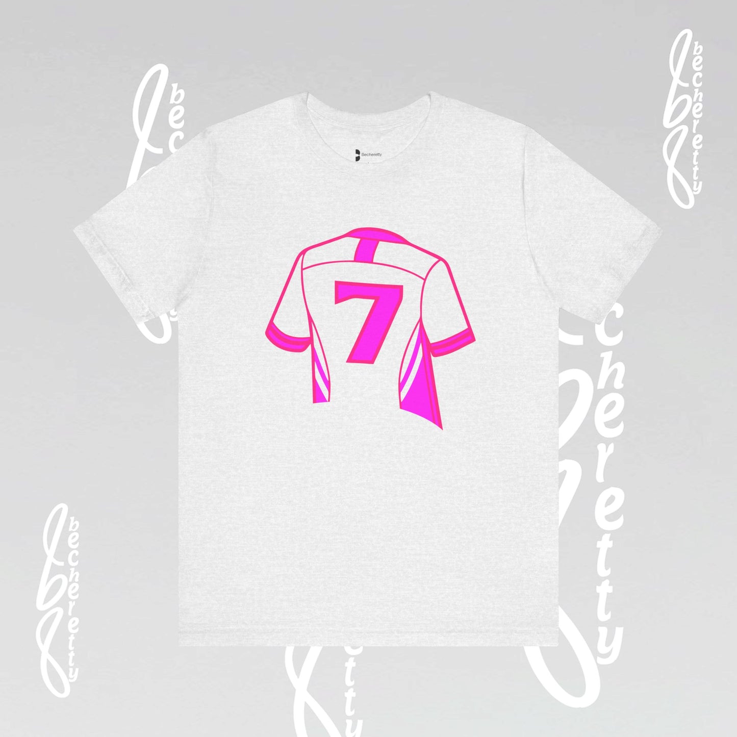 Soccer T-Shirt Number 7 - Unisex Graphic Design Minimalist Becheretty - New style of t-shirt for soccer fans
