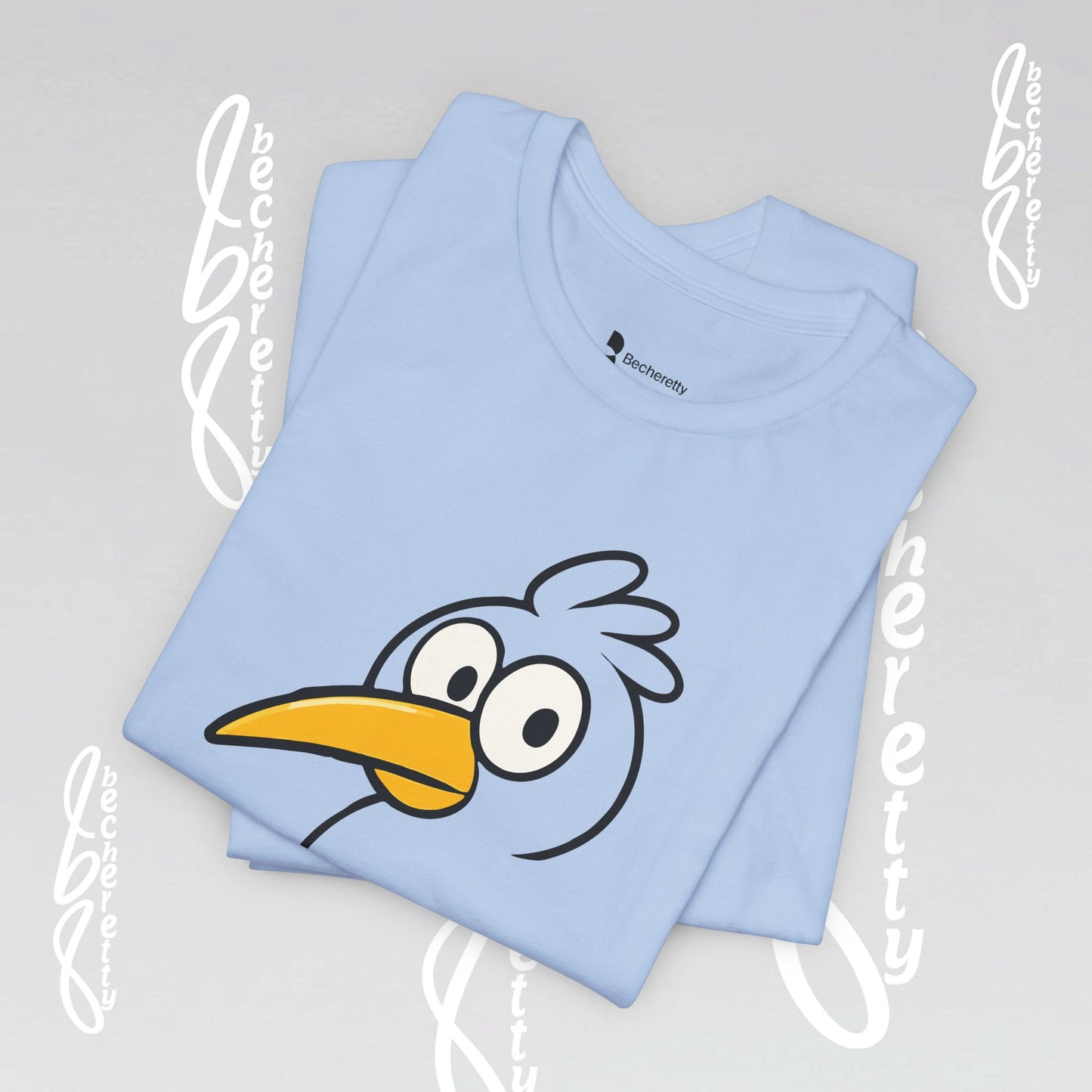 Artistic Minimalist Graphic Becheretty T-shirt - Inspired by a child's drawing - Every Mind Can Fly - Celebrating Neurodiversity.