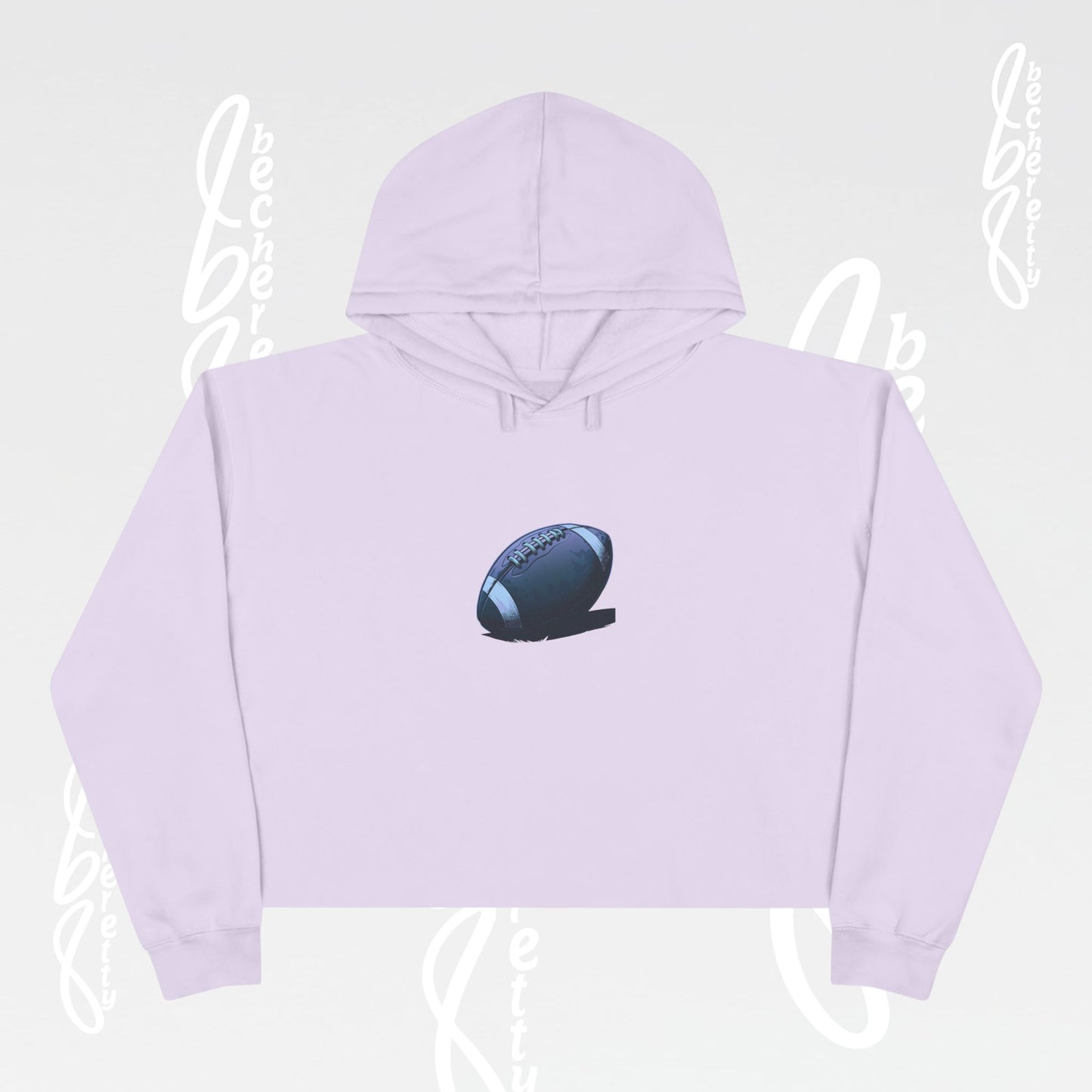 Football Lover’s Crop Hoodie - Becheretty Design - Casual Outfit, Game Day Gift, Athletic Wear, Football Merchandise