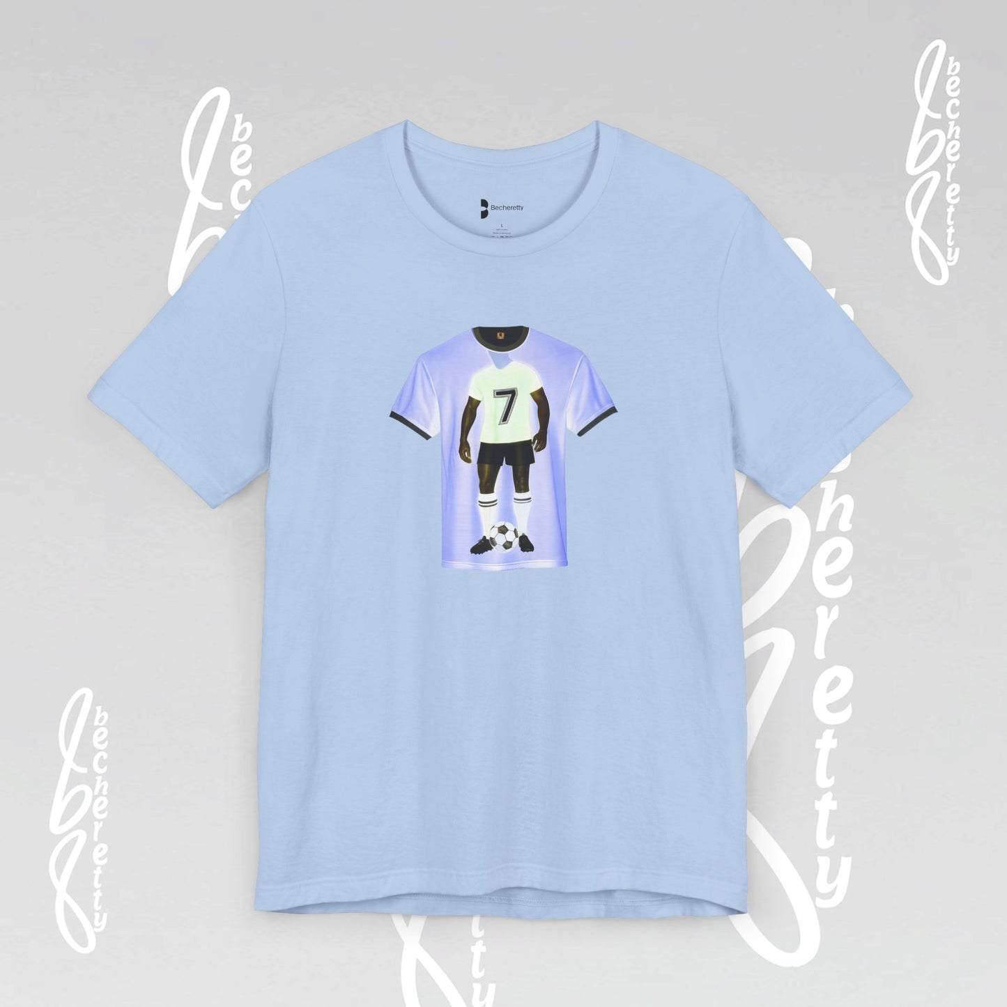 Soccer T-Shirt Number 7 - Graphic Becheretty - Perfect Gift for Soccer Lovers