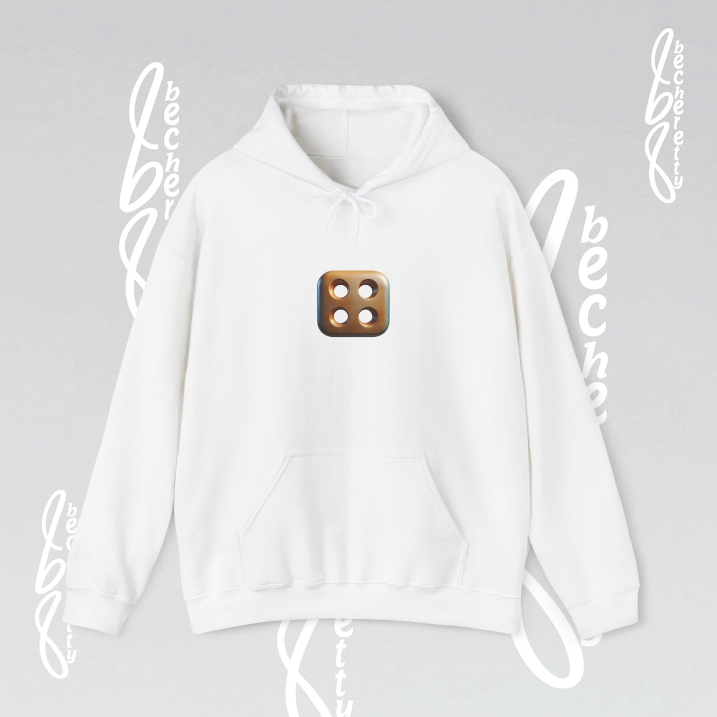 Graphic Unisex Hoodie Becheretty - Original Artistic Dice Design - Art Minimalist