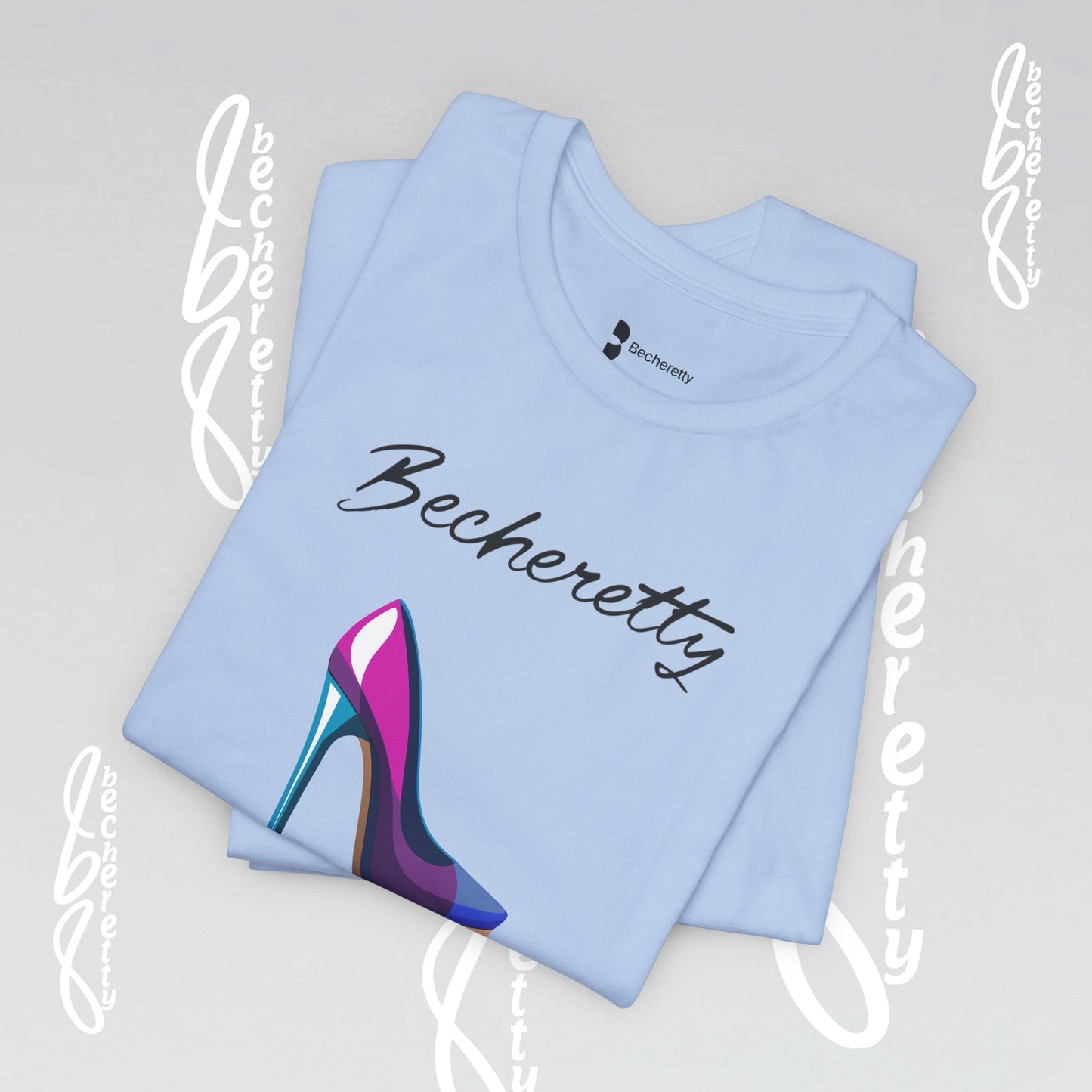 Trendy Graphic T-Shirt Becheretty - Futuristic High Heel Design, Fashion, Casual Wear