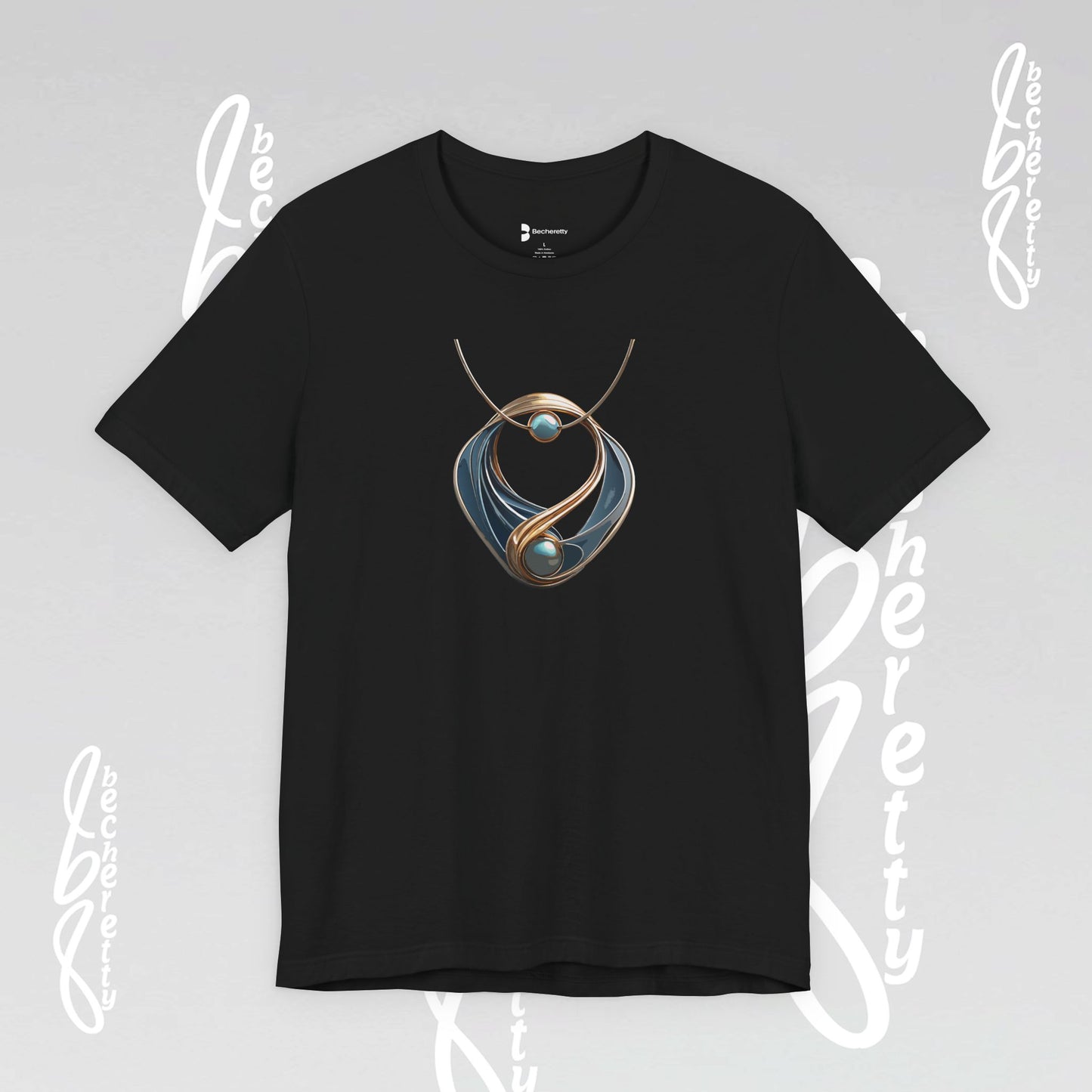 Necklace Artistic design - Statement T-Shirt Becheretty - Casual wear - Unique Graphic Top, Everyday Style